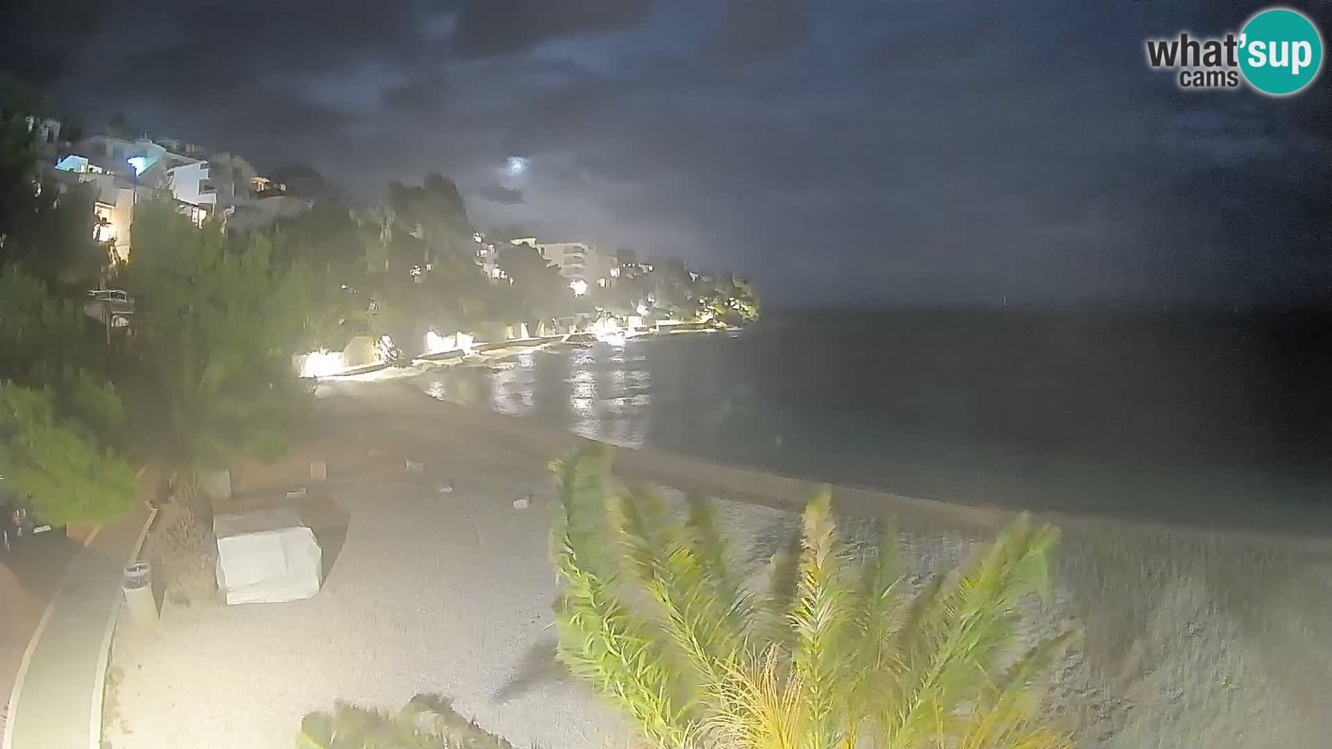 Webcam Plage Lučica Brela – Vue en direct sur la côte adriatique