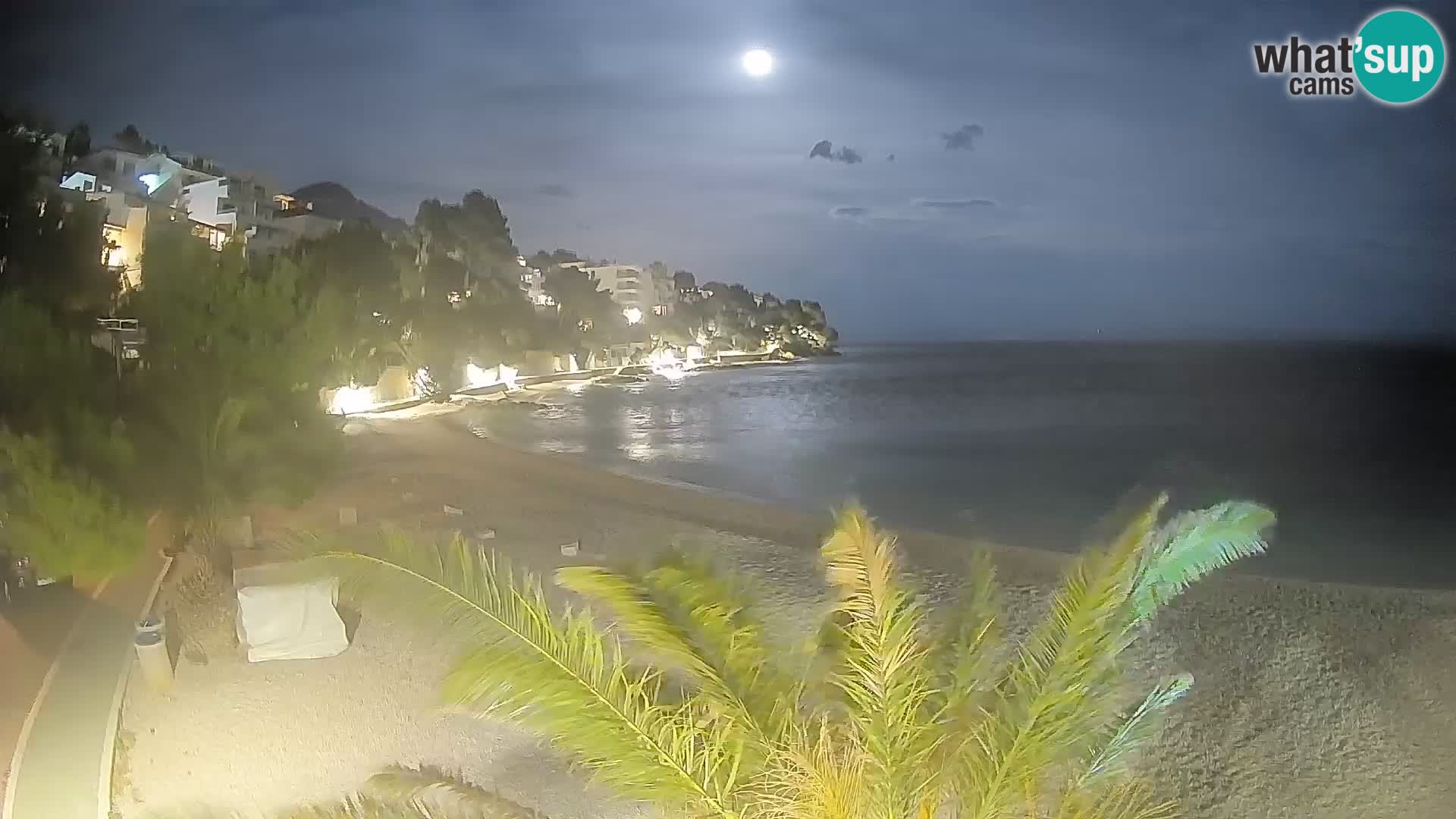 Webcam Lučica Strand Beach Brela – Liveblick von der Adriaküste