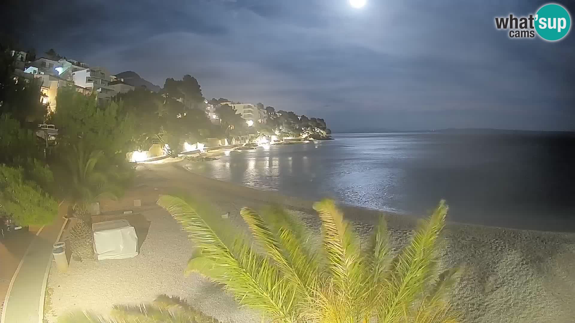 Webcam Plage Lučica Brela – Vue en direct sur la côte adriatique