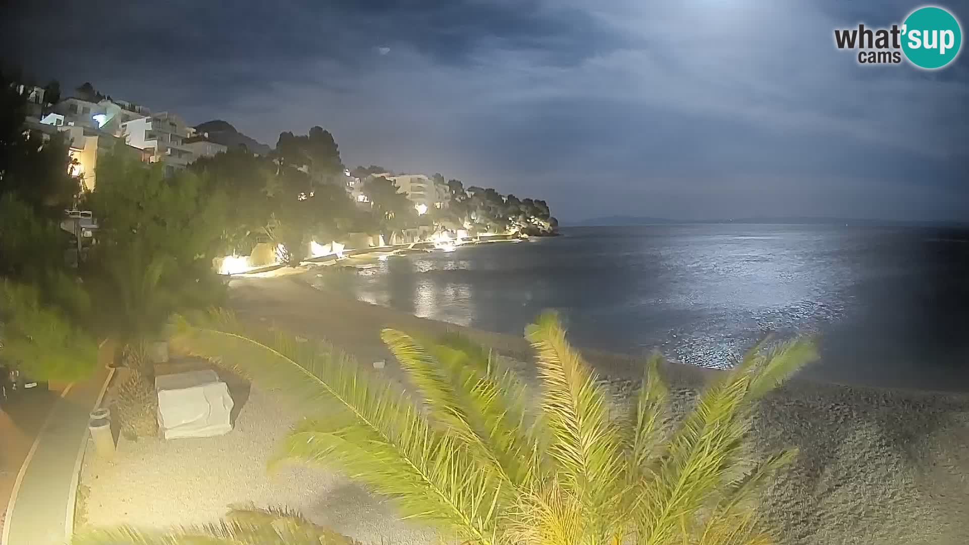 Webcam Plage Lučica Brela – Vue en direct sur la côte adriatique