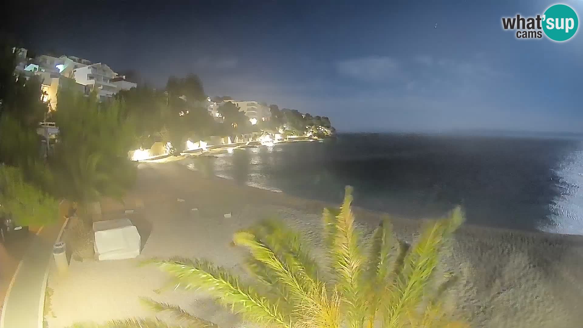 Webcam Plage Lučica Brela – Vue en direct sur la côte adriatique