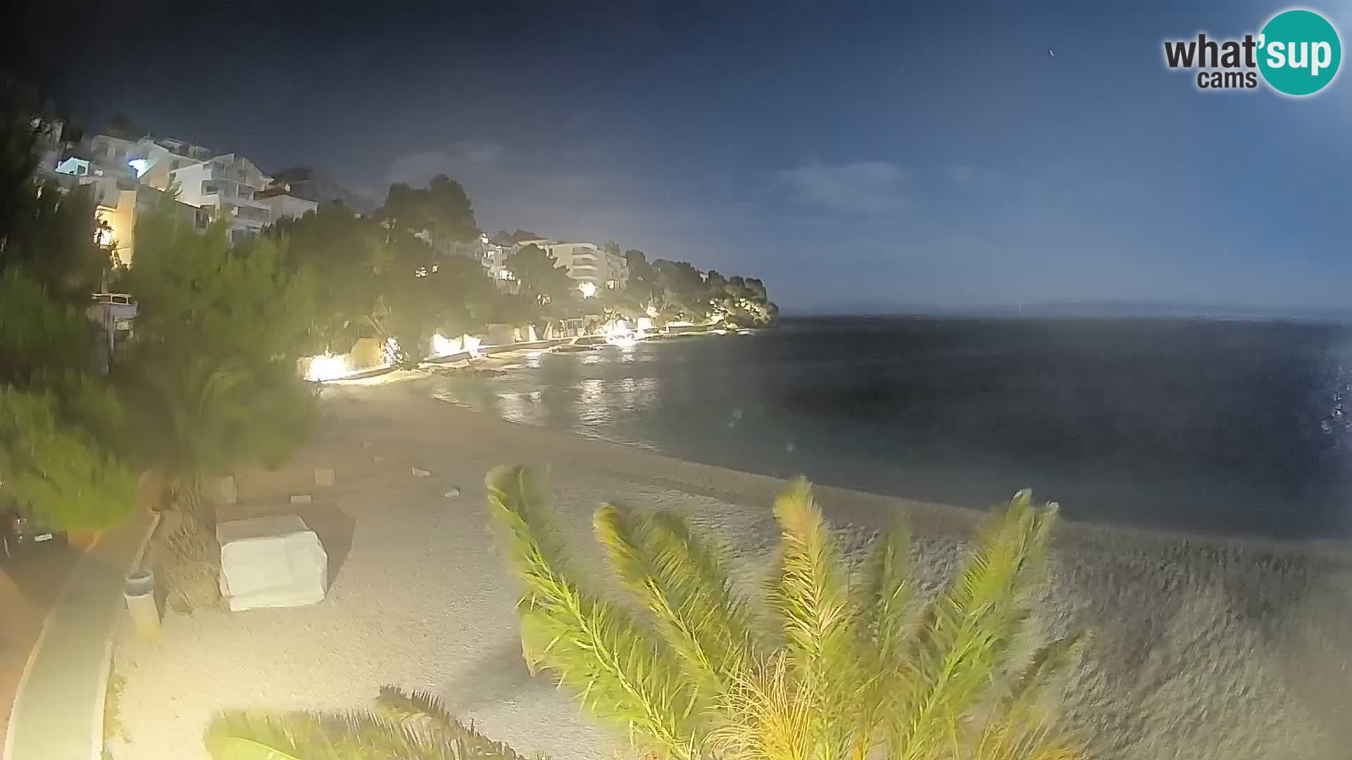 Webcam Spiaggia Lučica Brela – Vista live sulla costa adriatica