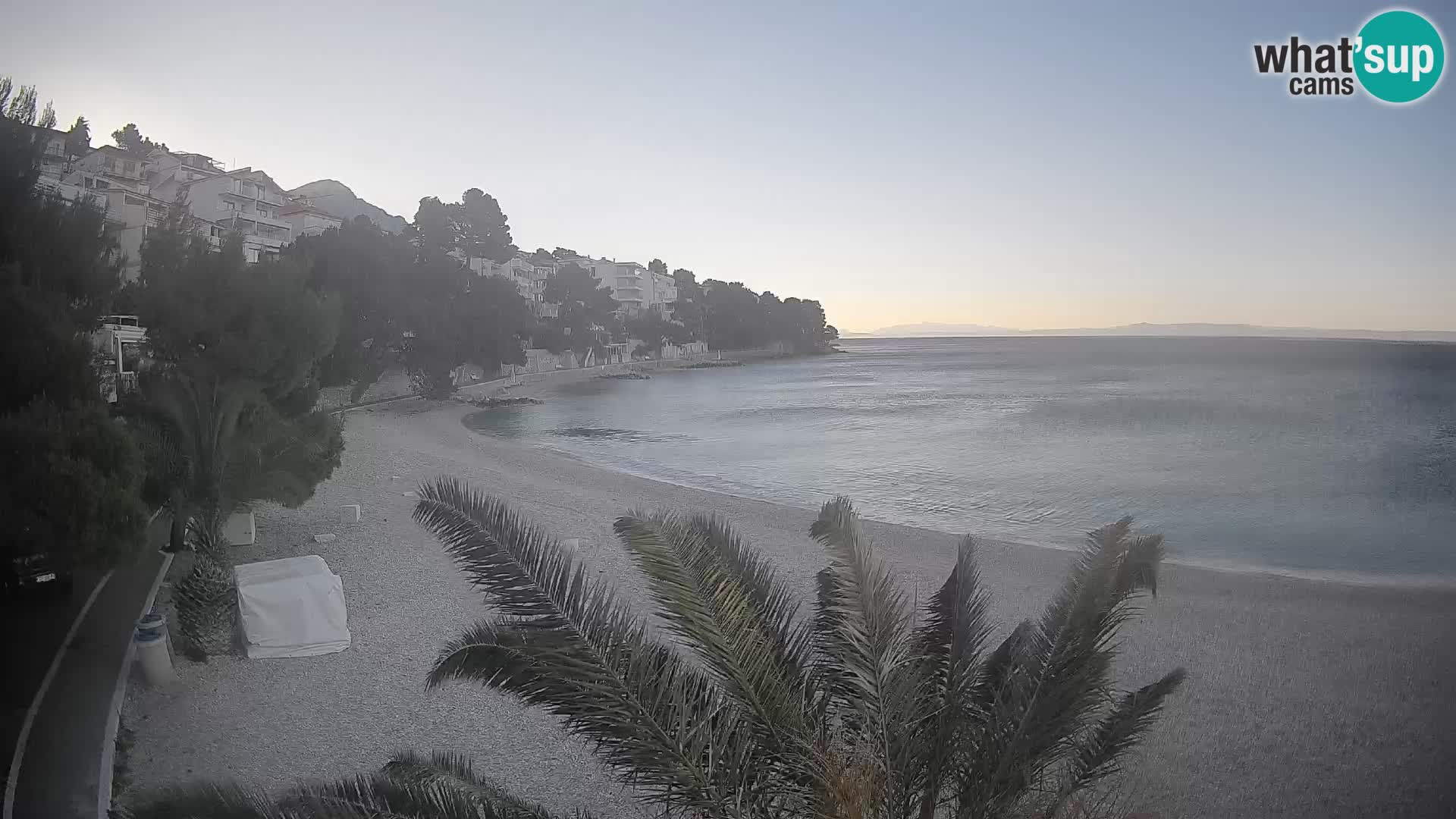 Webcam Playa Lučica Brela – Vista en directo de la costa adriática