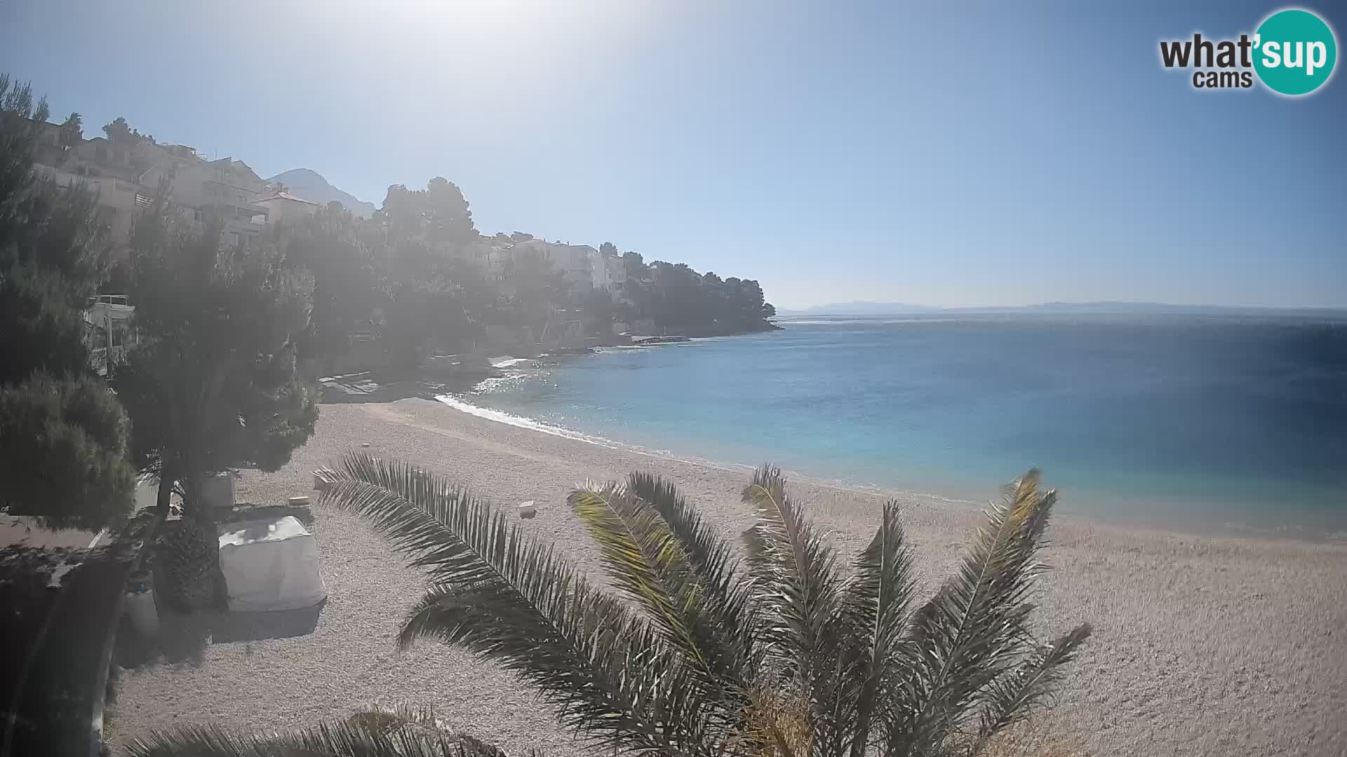 Webcam Plage Lučica Brela – Vue en direct sur la côte adriatique