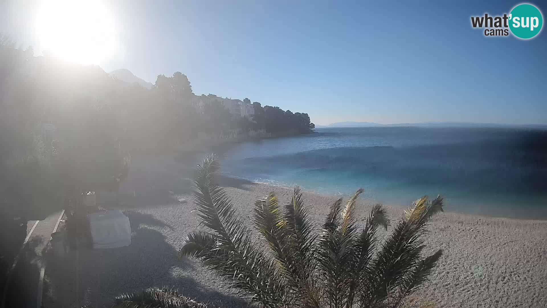 Webcam Plage Lučica Brela – Vue en direct sur la côte adriatique