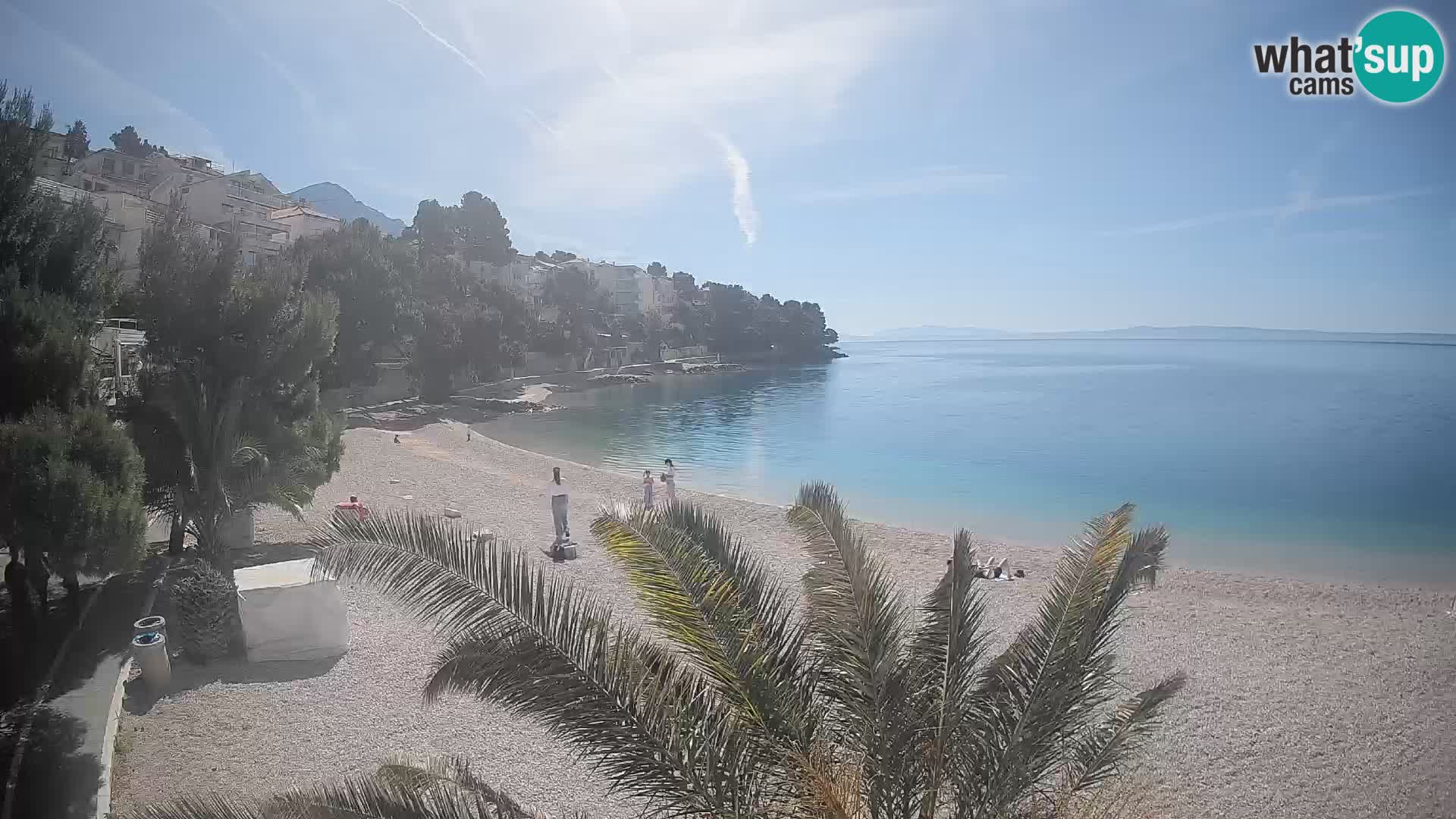 Webcam Playa Lučica Brela – Vista en directo de la costa adriática