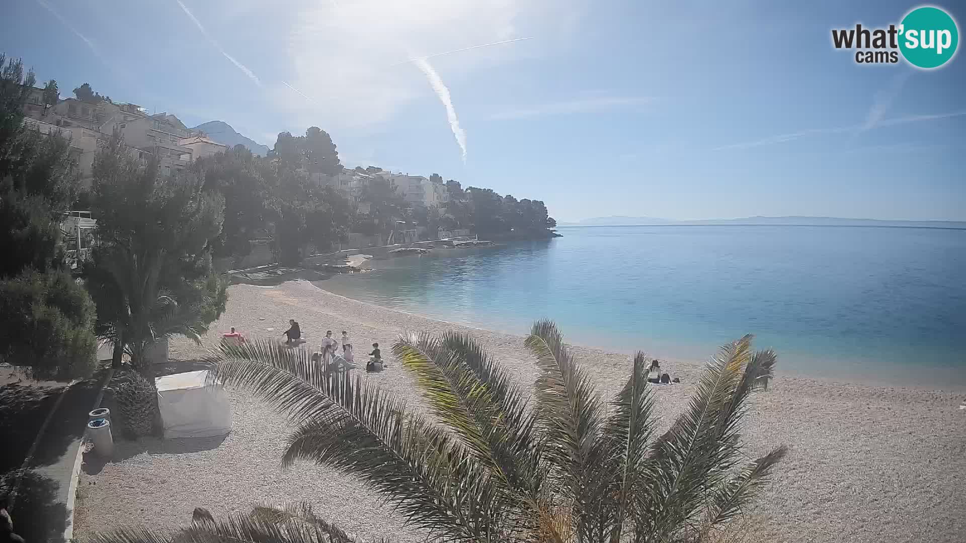 Webcam Plage Lučica Brela – Vue en direct sur la côte adriatique
