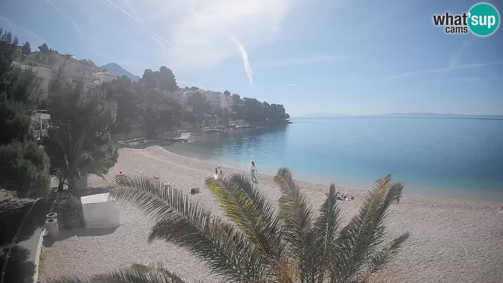 Webcam Spiaggia Lučica Brela – Vista live sulla costa adriatica