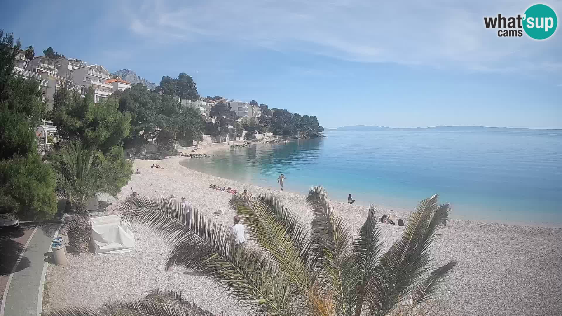 Webcam Playa Lučica Brela – Vista en directo de la costa adriática