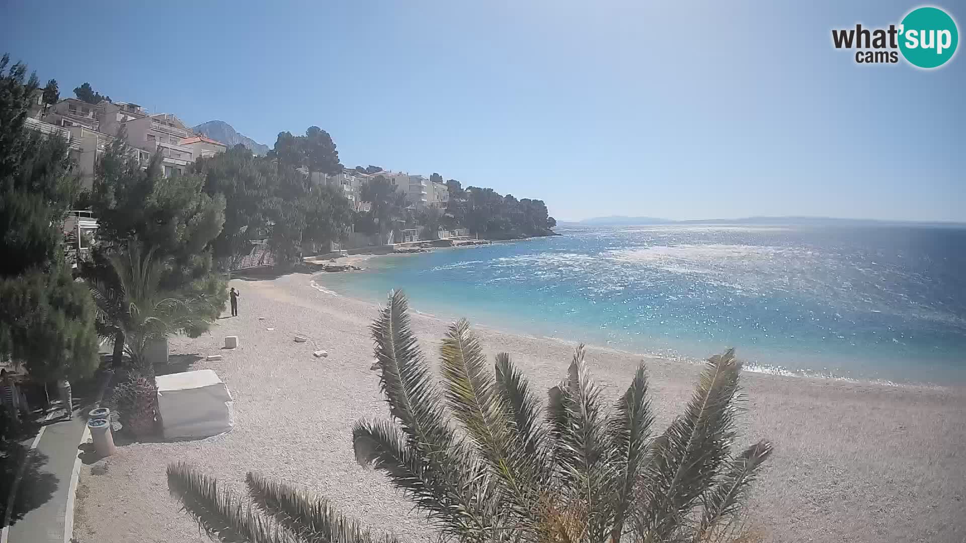 Webcam Playa Lučica Brela – Vista en directo de la costa adriática