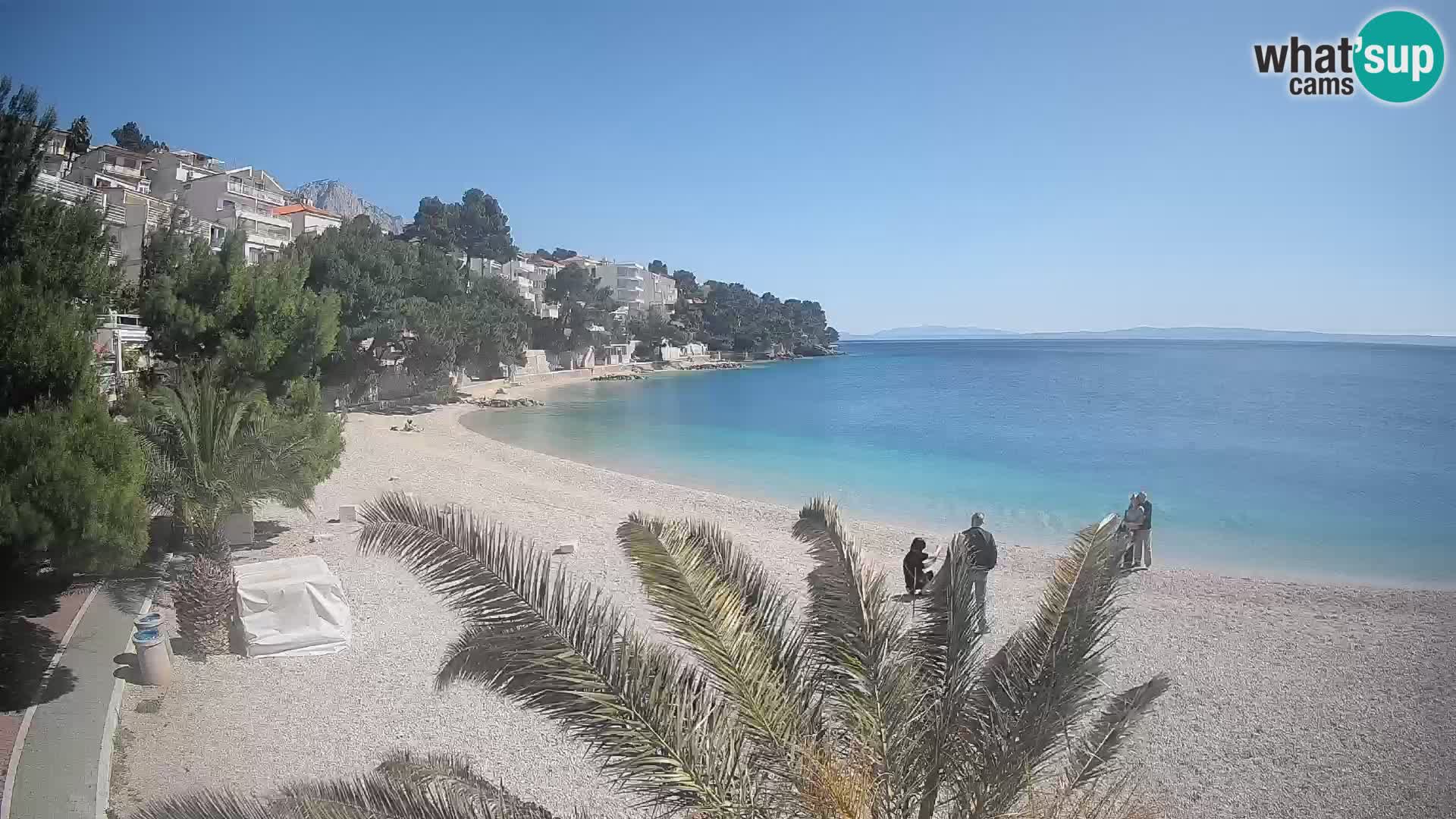 Webcam Playa Lučica Brela – Vista en directo de la costa adriática