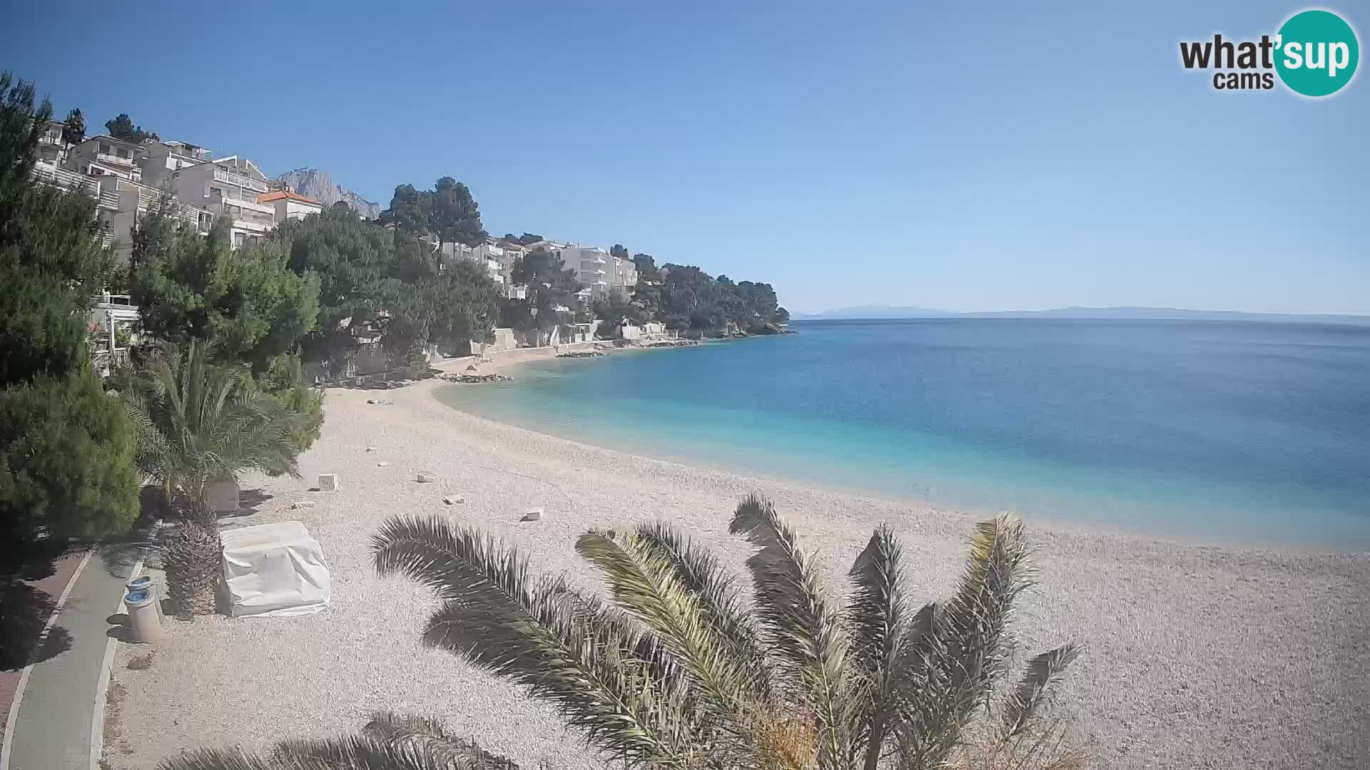 Webcam Playa Lučica Brela – Vista en directo de la costa adriática