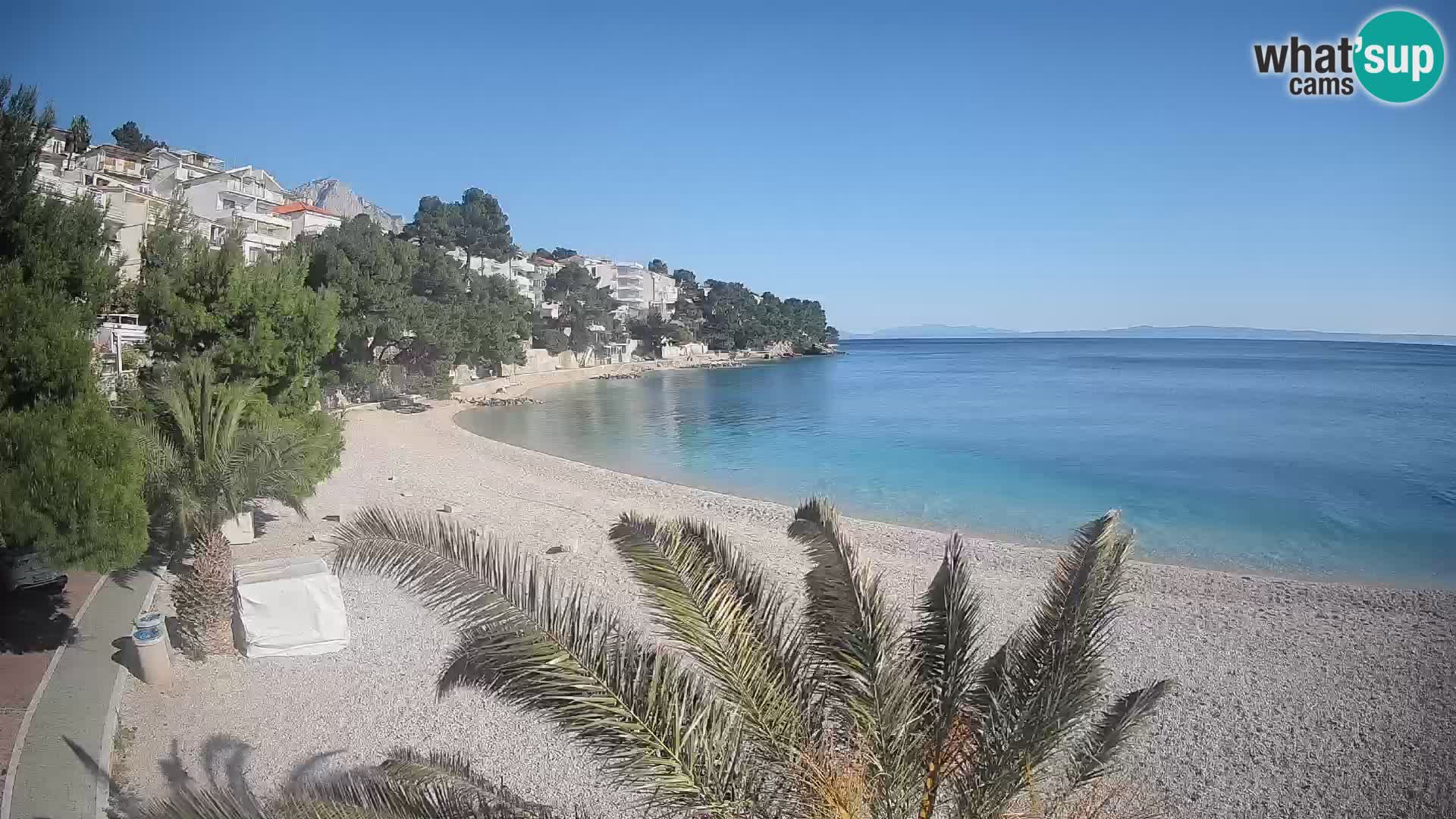 Webcam Spiaggia Lučica Brela – Vista live sulla costa adriatica