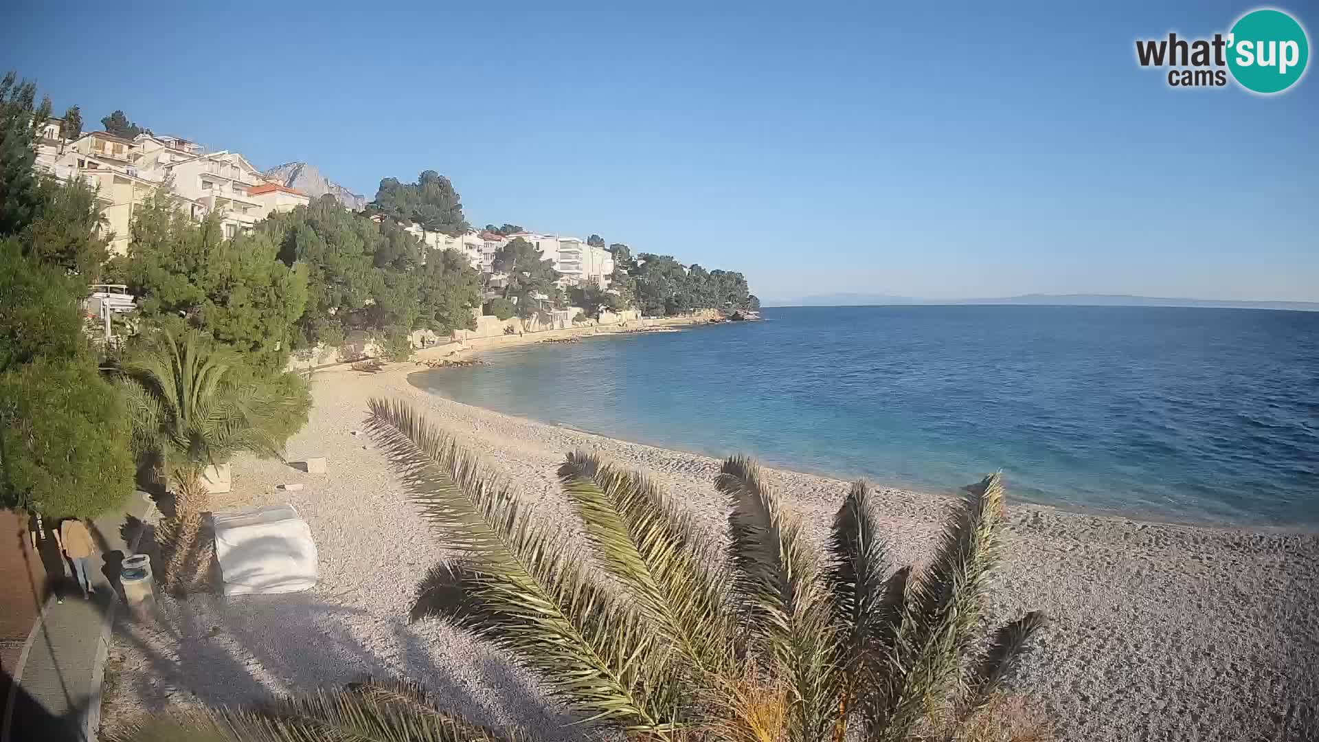 Webcam Spiaggia Lučica Brela – Vista live sulla costa adriatica