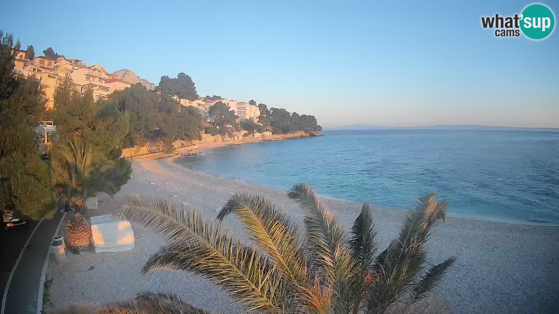 Webcam Spiaggia Lučica Brela – Vista live sulla costa adriatica