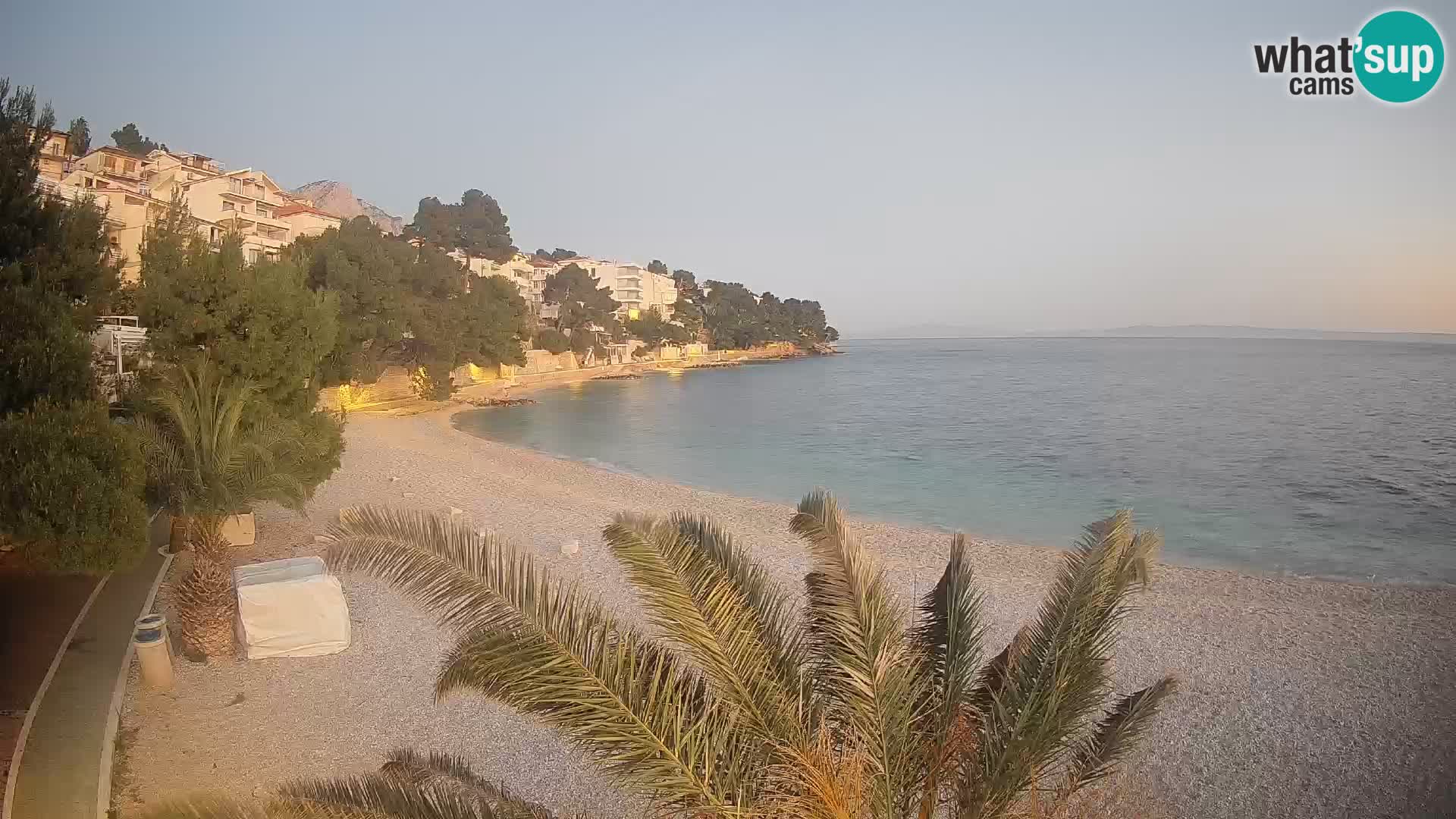 Webcam Playa Lučica Brela – Vista en directo de la costa adriática