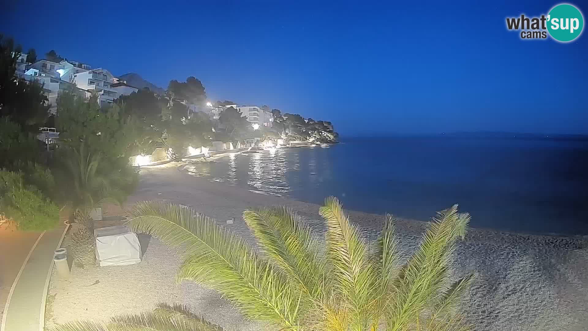 Webcam Lučica Strand Beach Brela – Liveblick von der Adriaküste