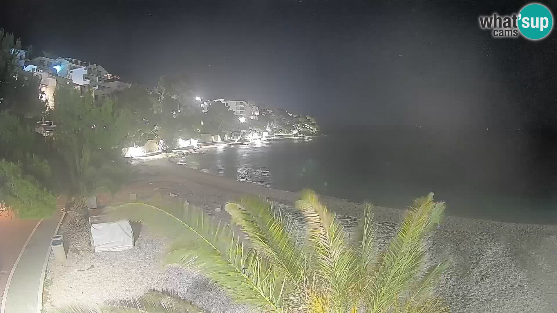Webcam Plage Lučica Brela – Vue en direct sur la côte adriatique