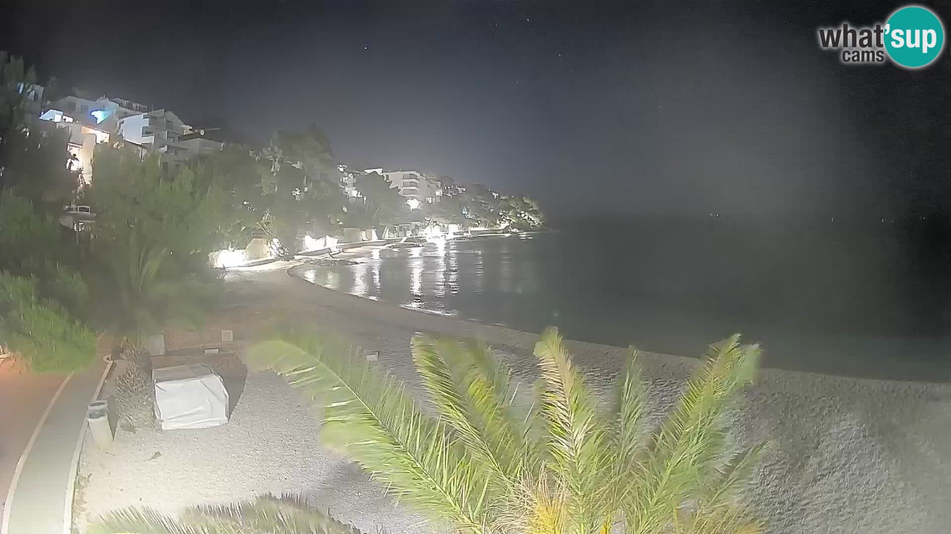 Webcam Lučica Strand Beach Brela – Liveblick von der Adriaküste