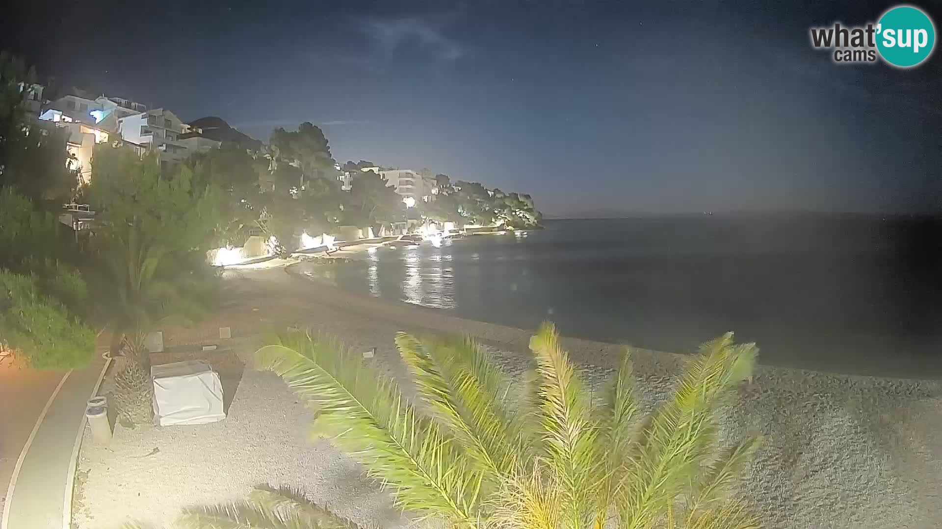 Web kamera Plaža Lučica Brela – Pogled uživo na jadransku obalu