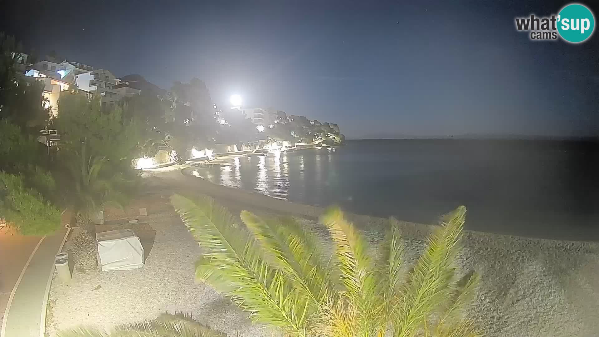Webcam Lučica Strand Beach Brela – Liveblick von der Adriaküste