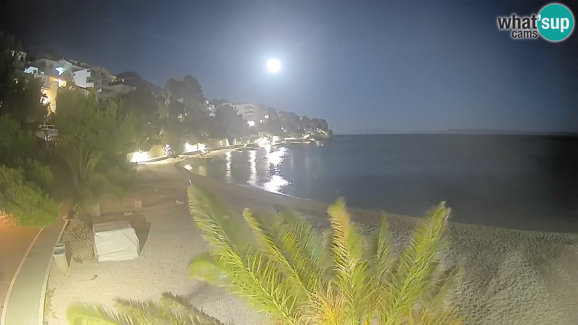 Webcam Plage Lučica Brela – Vue en direct sur la côte adriatique