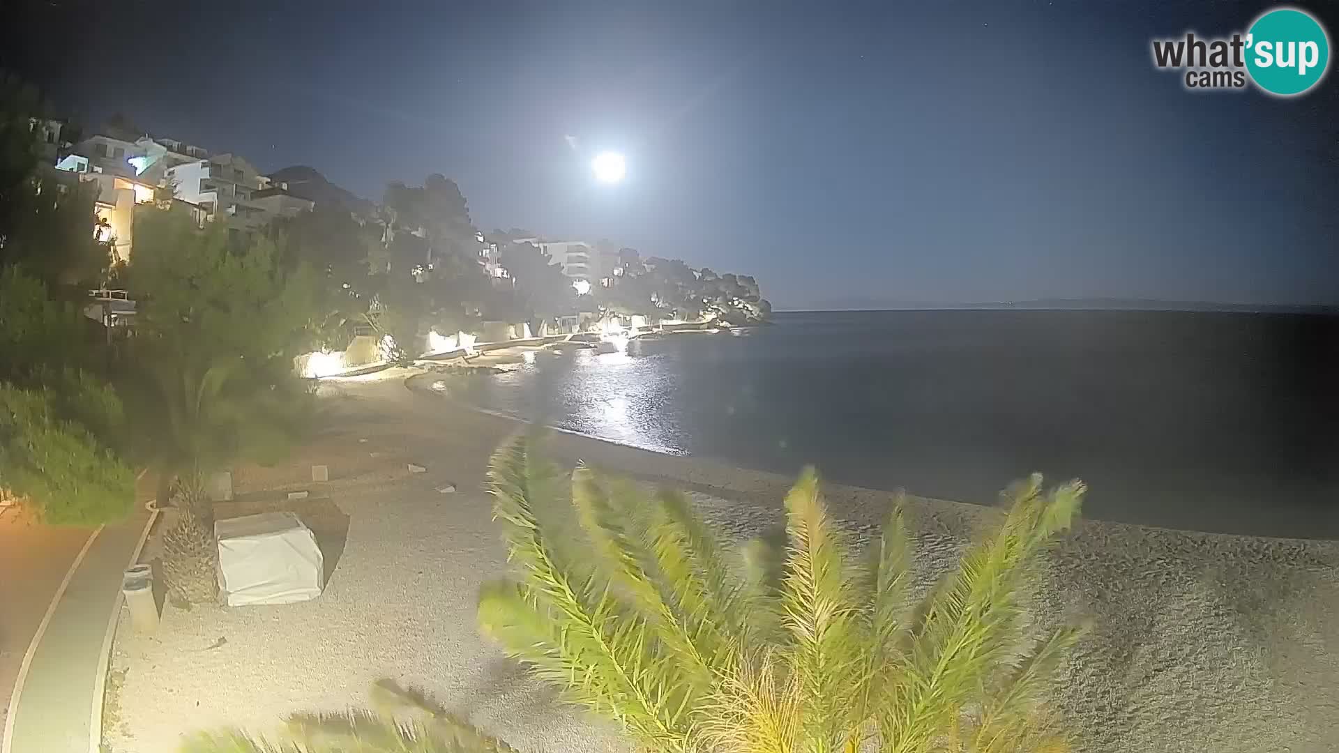 Webcam Plage Lučica Brela – Vue en direct sur la côte adriatique