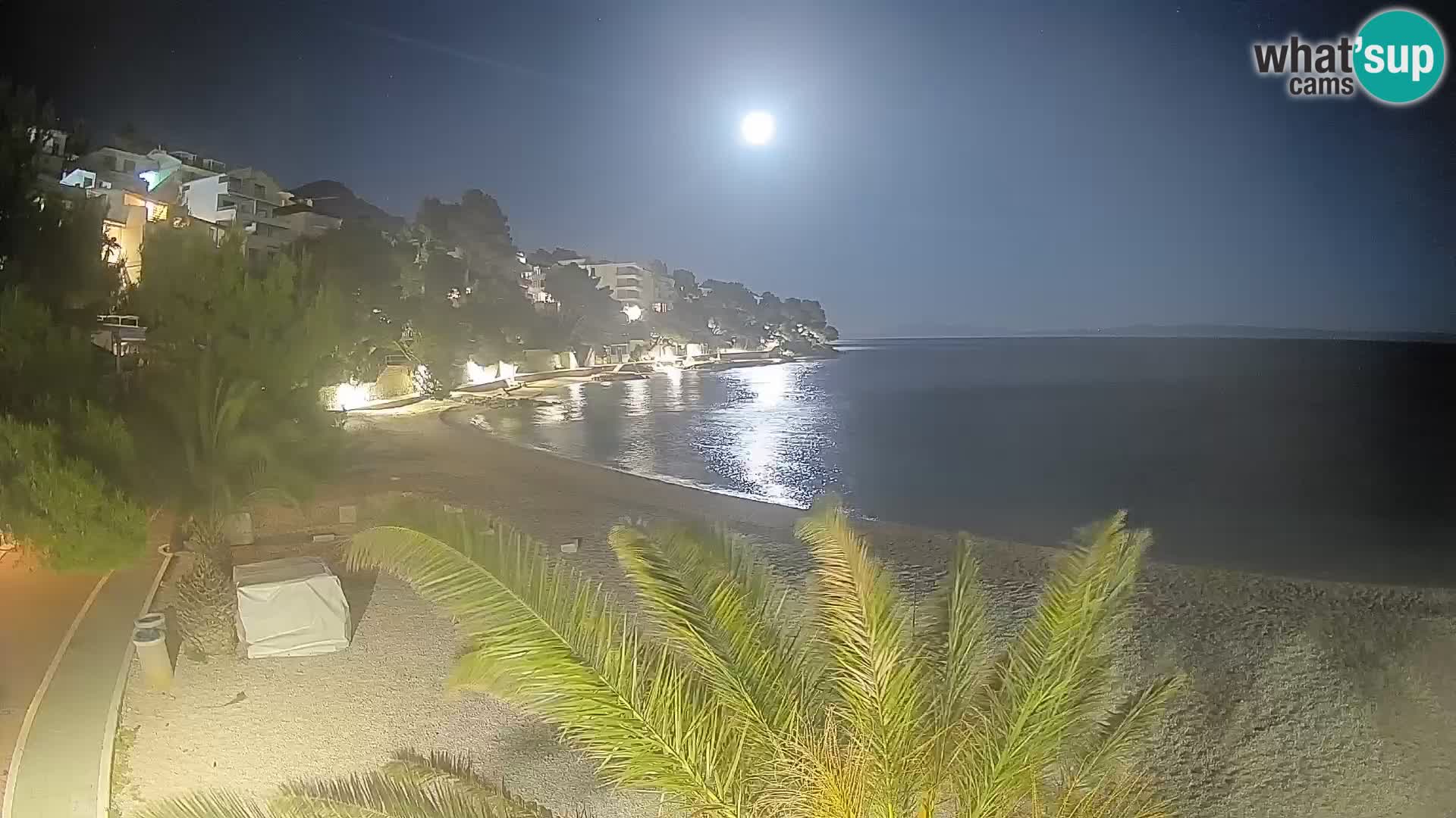 Webcam Lučica Strand Beach Brela – Liveblick von der Adriaküste