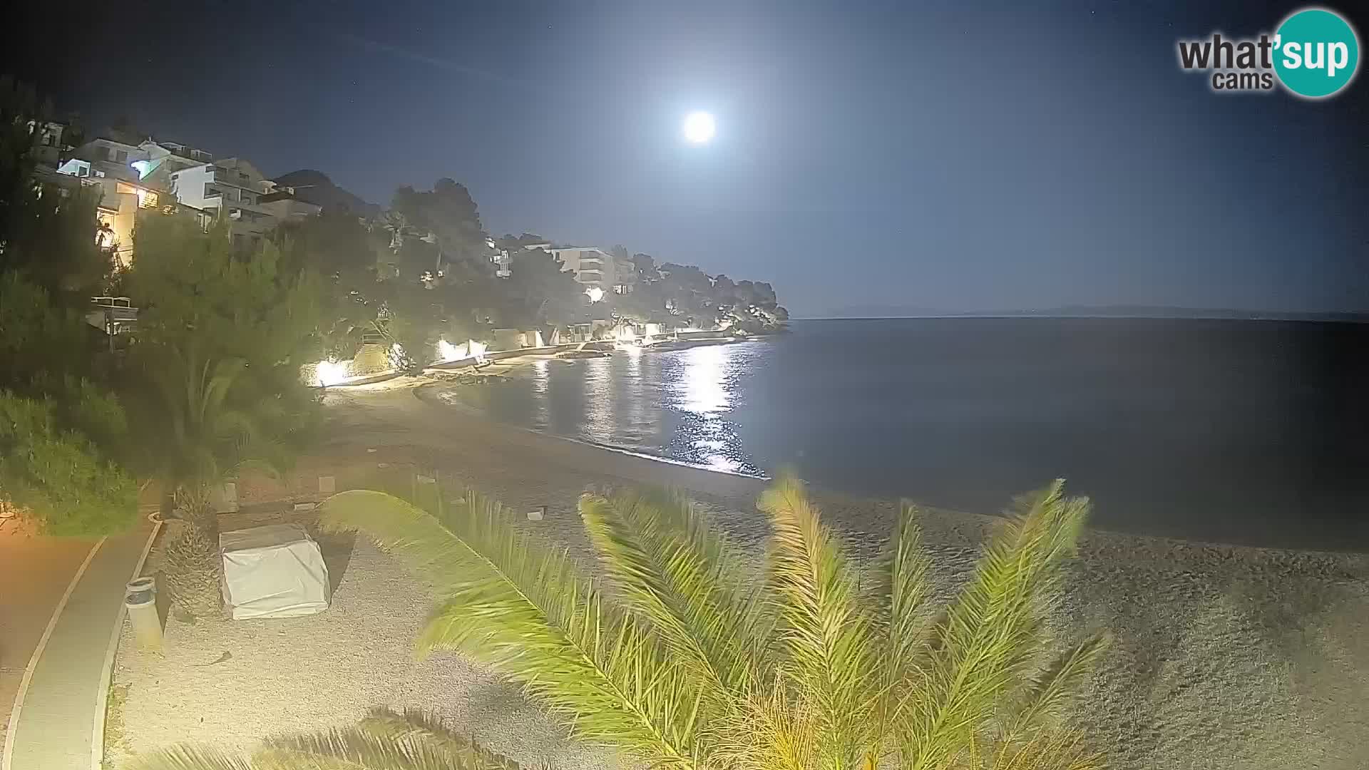 Webcam Spiaggia Lučica Brela – Vista live sulla costa adriatica