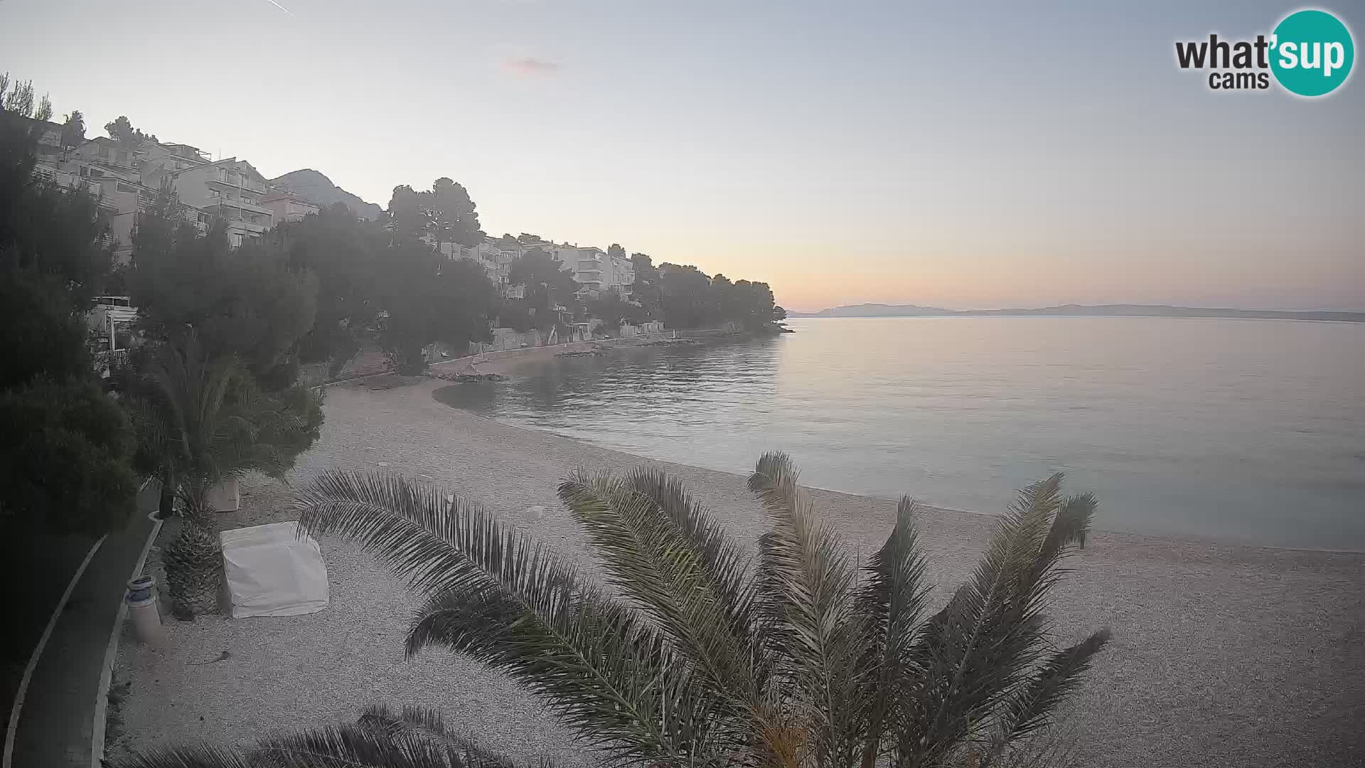 Webcam Spiaggia Lučica Brela – Vista live sulla costa adriatica