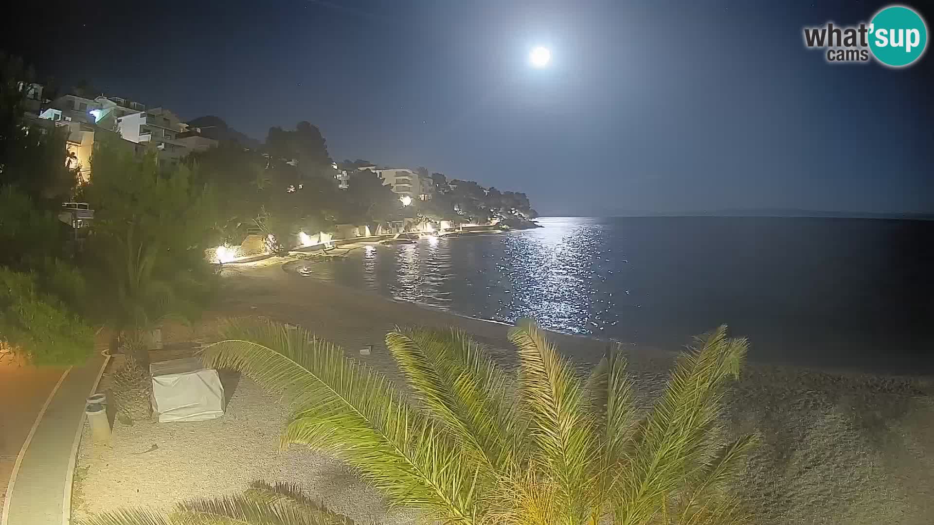 Webcam Spiaggia Lučica Brela – Vista live sulla costa adriatica