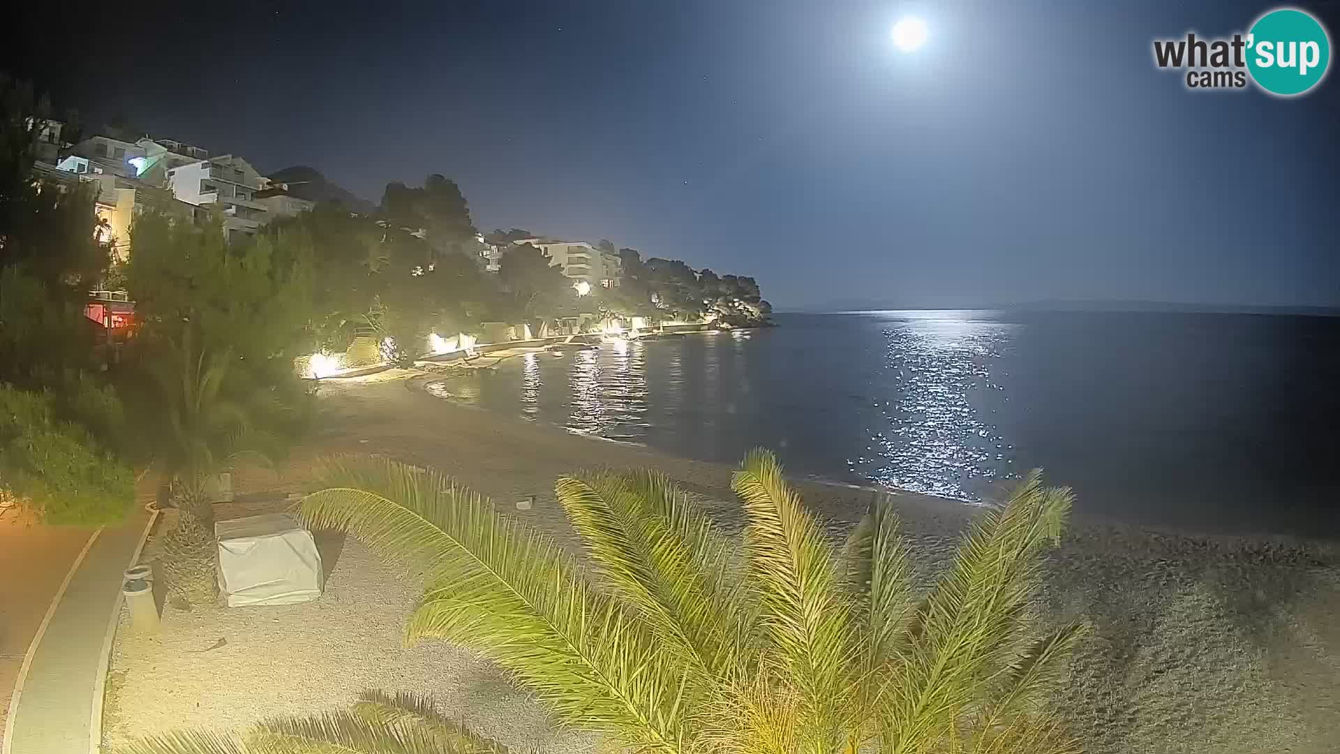Webcam Spiaggia Lučica Brela – Vista live sulla costa adriatica