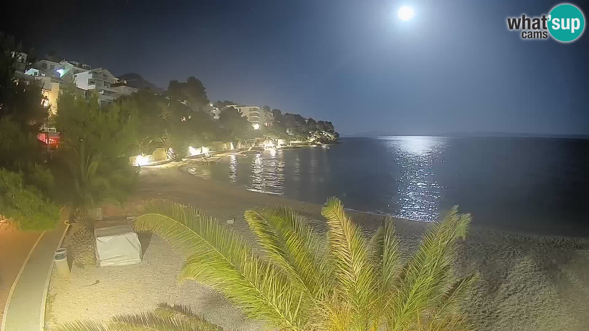 Webcam Plage Lučica Brela – Vue en direct sur la côte adriatique