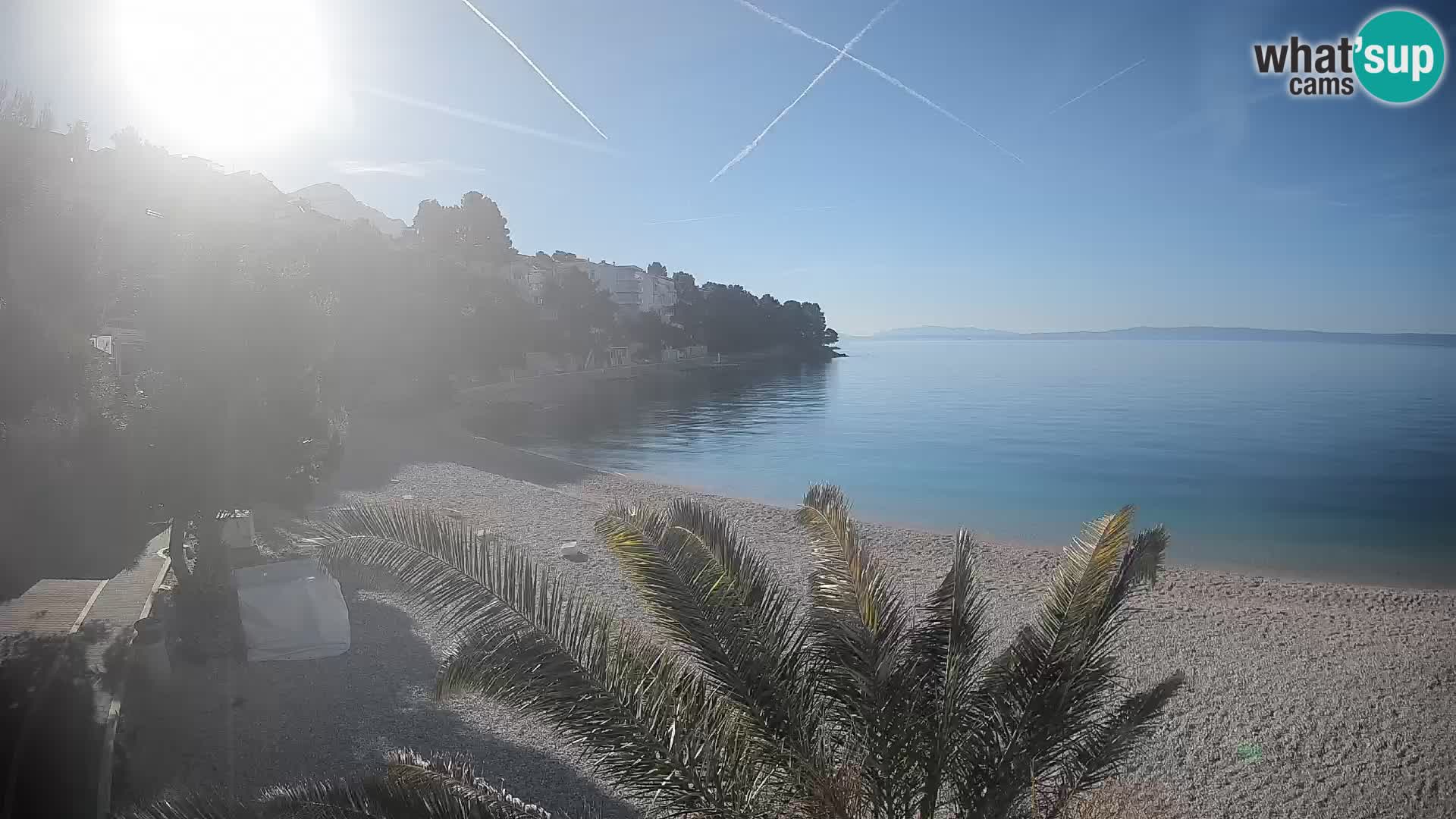 Webcam Plage Lučica Brela – Vue en direct sur la côte adriatique