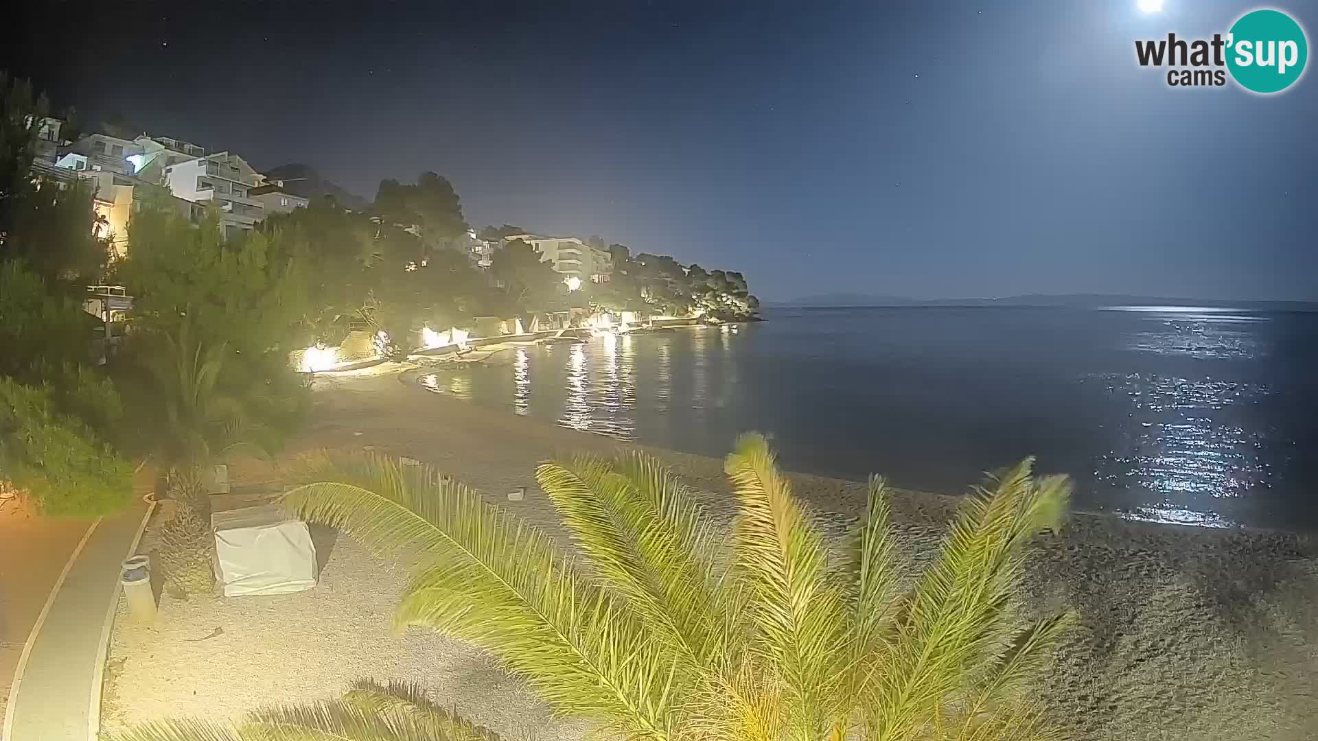 Spletna kamera Plaža Lučica Brela – Pogled v živo na Jadransko obalo