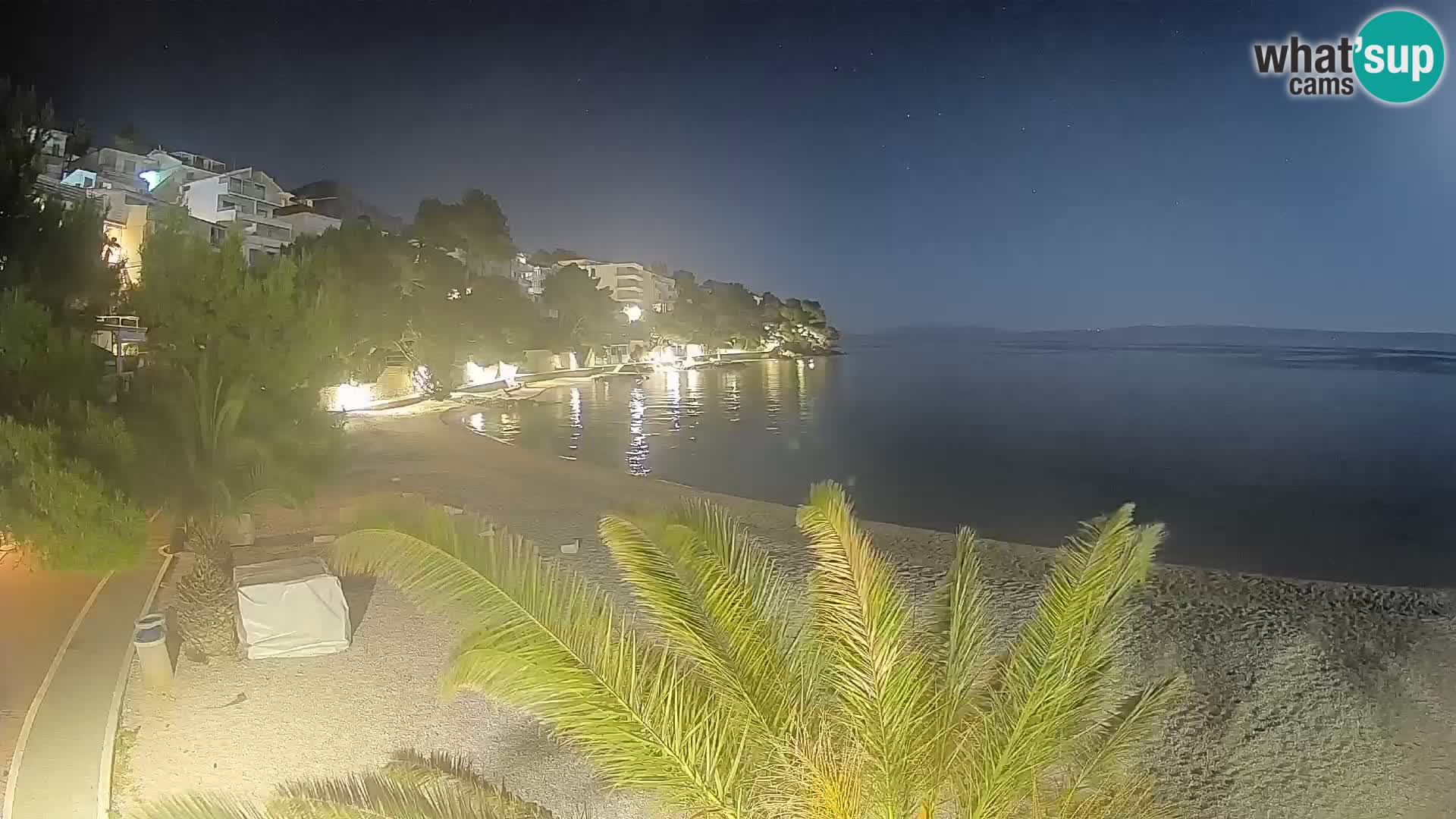 Webcam Plage Lučica Brela – Vue en direct sur la côte adriatique