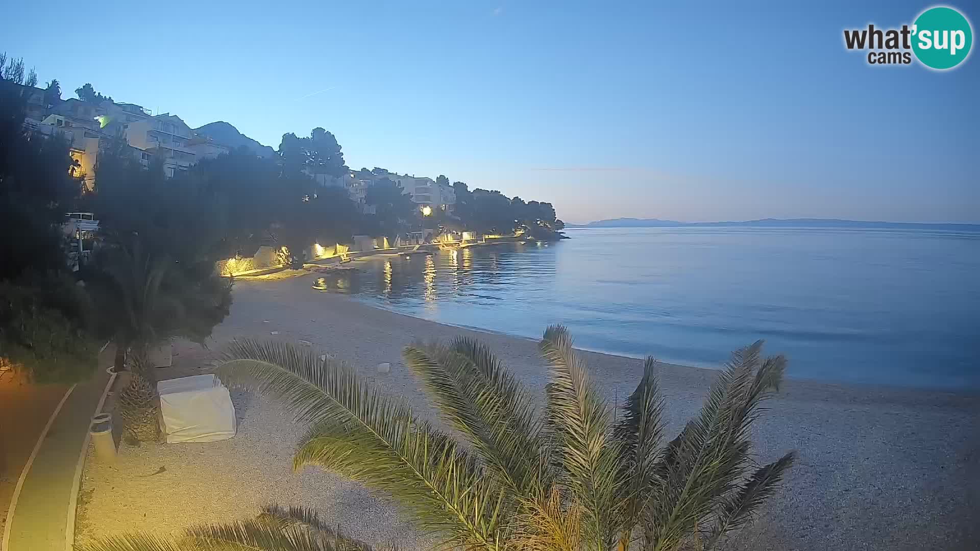 Webcam Playa Lučica Brela – Vista en directo de la costa adriática