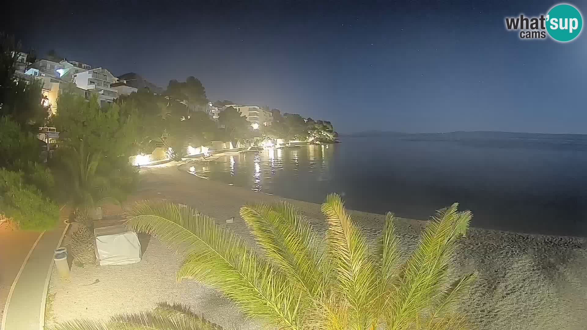 Webcam Lučica Strand Beach Brela – Liveblick von der Adriaküste