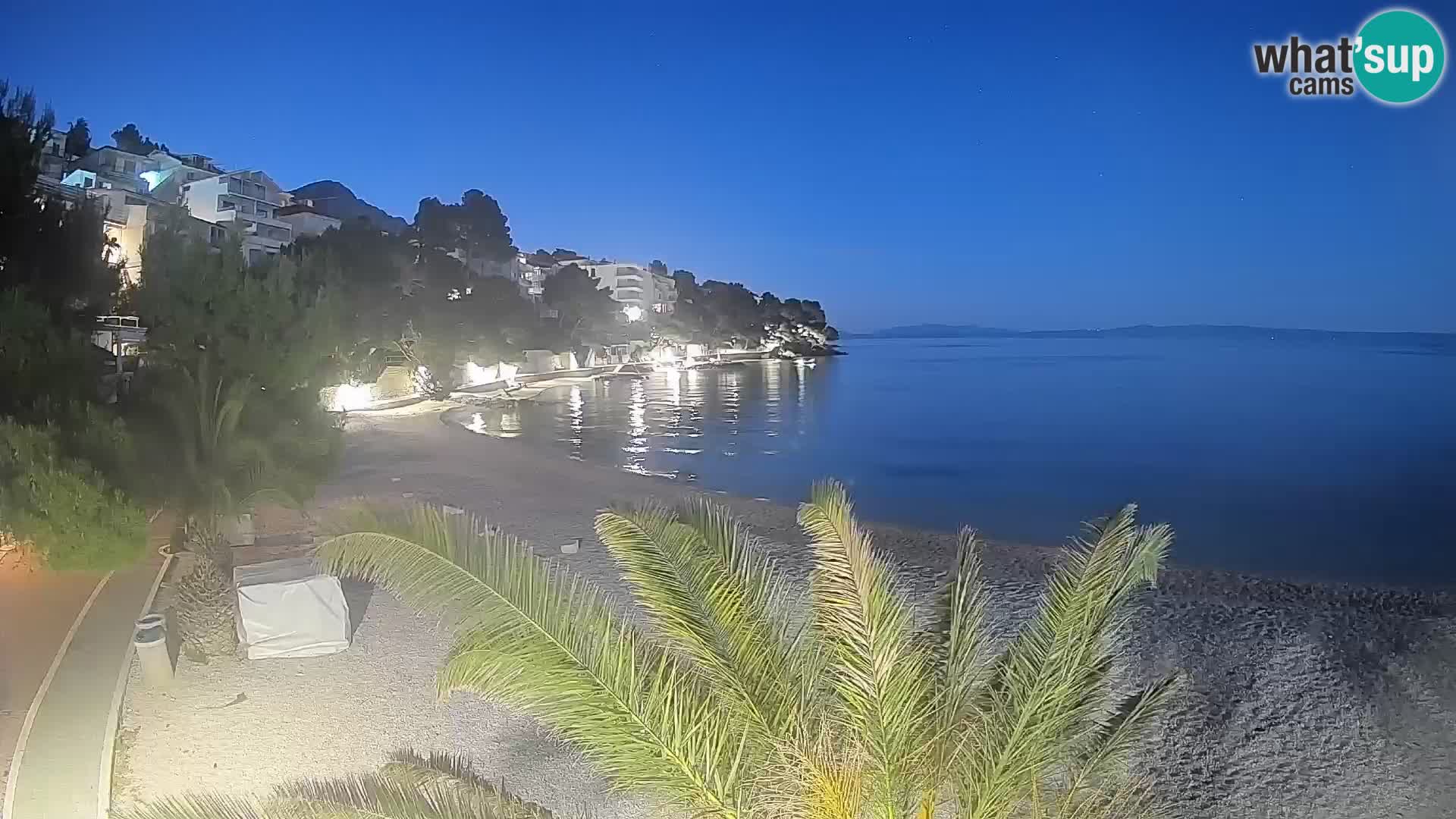 Webcam Spiaggia Lučica Brela – Vista live sulla costa adriatica