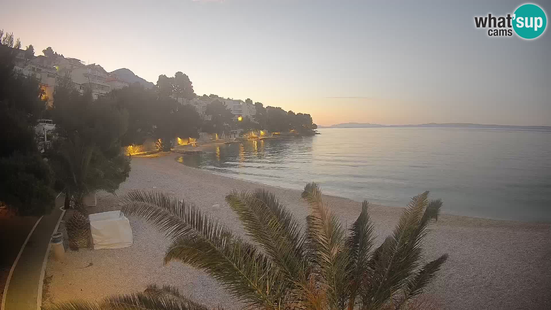 Webcam Spiaggia Lučica Brela – Vista live sulla costa adriatica