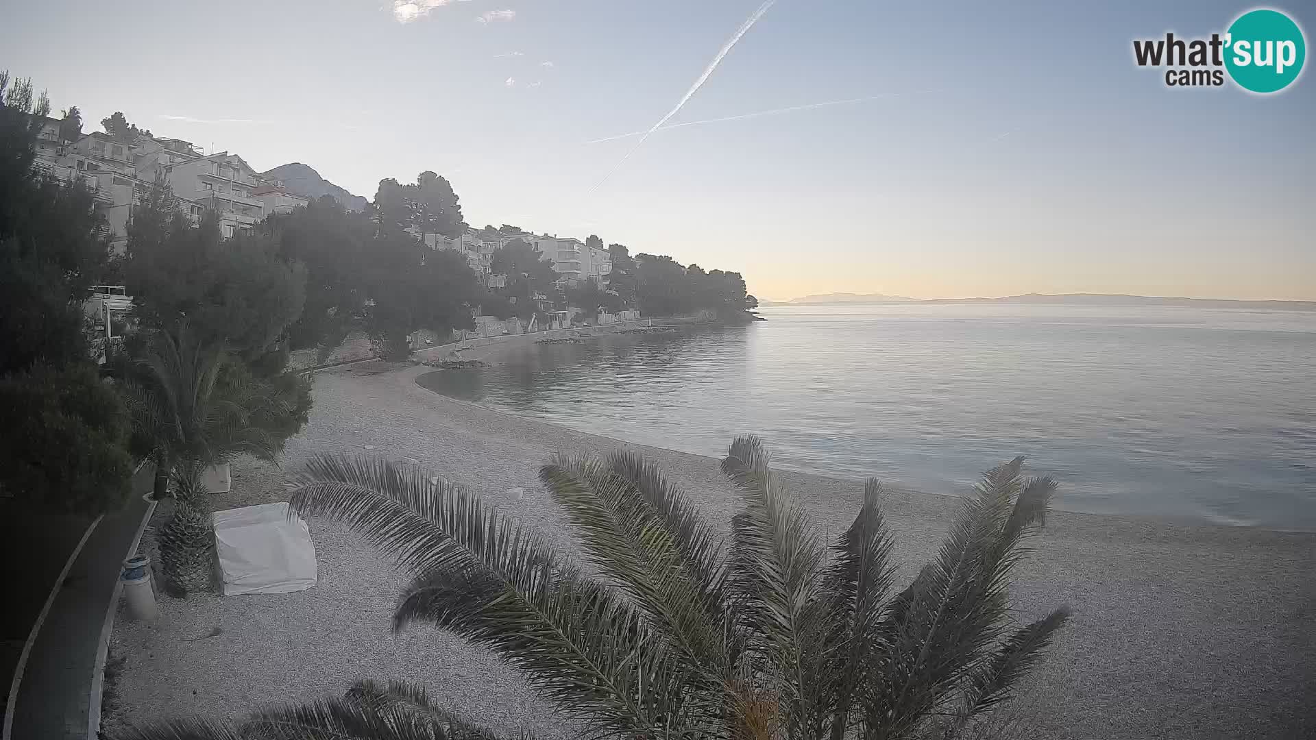 Webcam Plage Lučica Brela – Vue en direct sur la côte adriatique