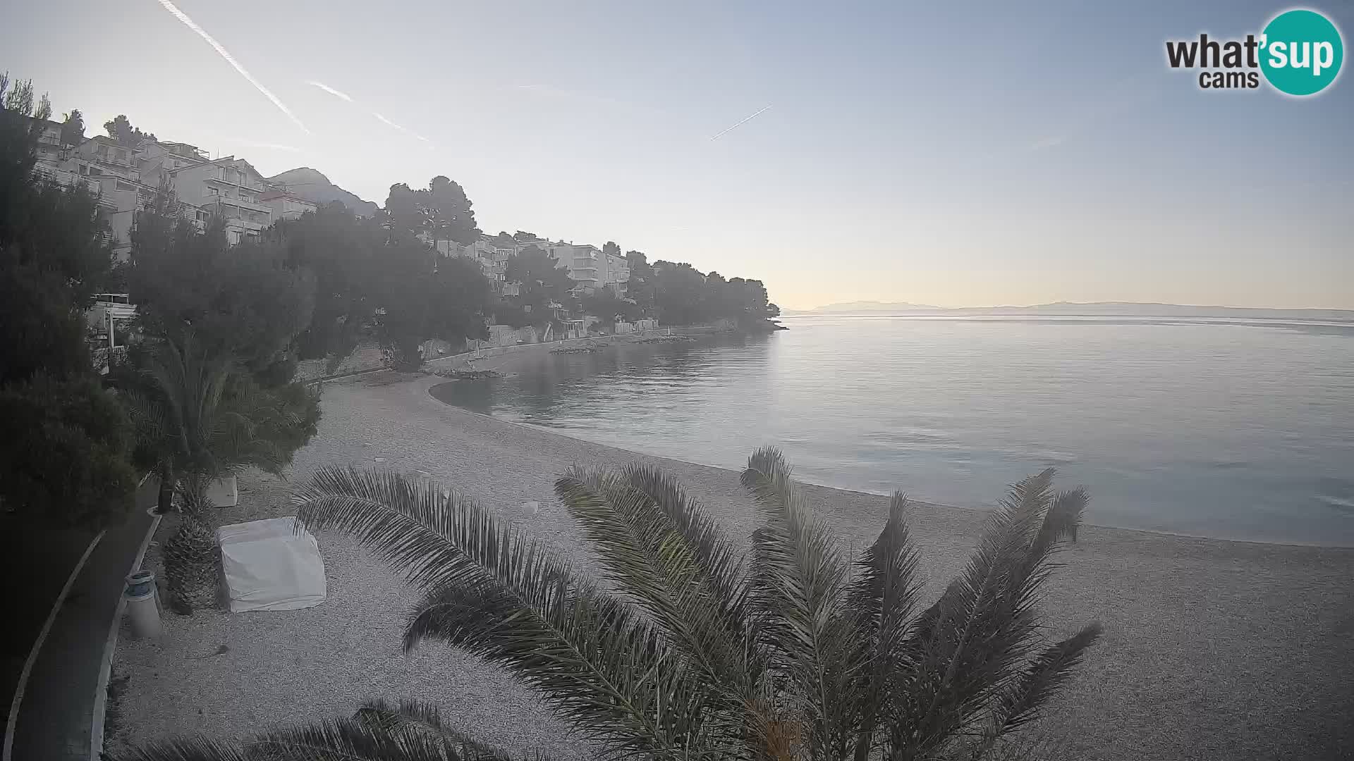 Webcam Spiaggia Lučica Brela – Vista live sulla costa adriatica