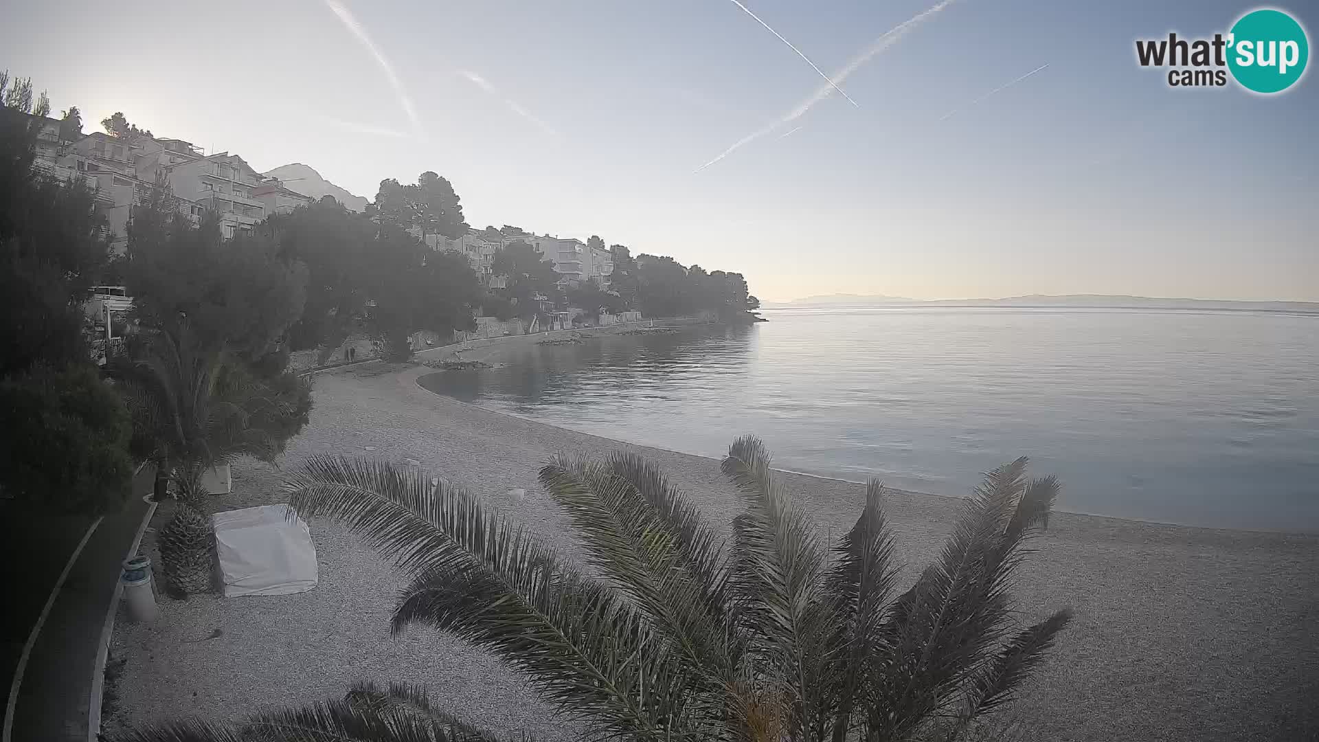 Webcam Playa Lučica Brela – Vista en directo de la costa adriática