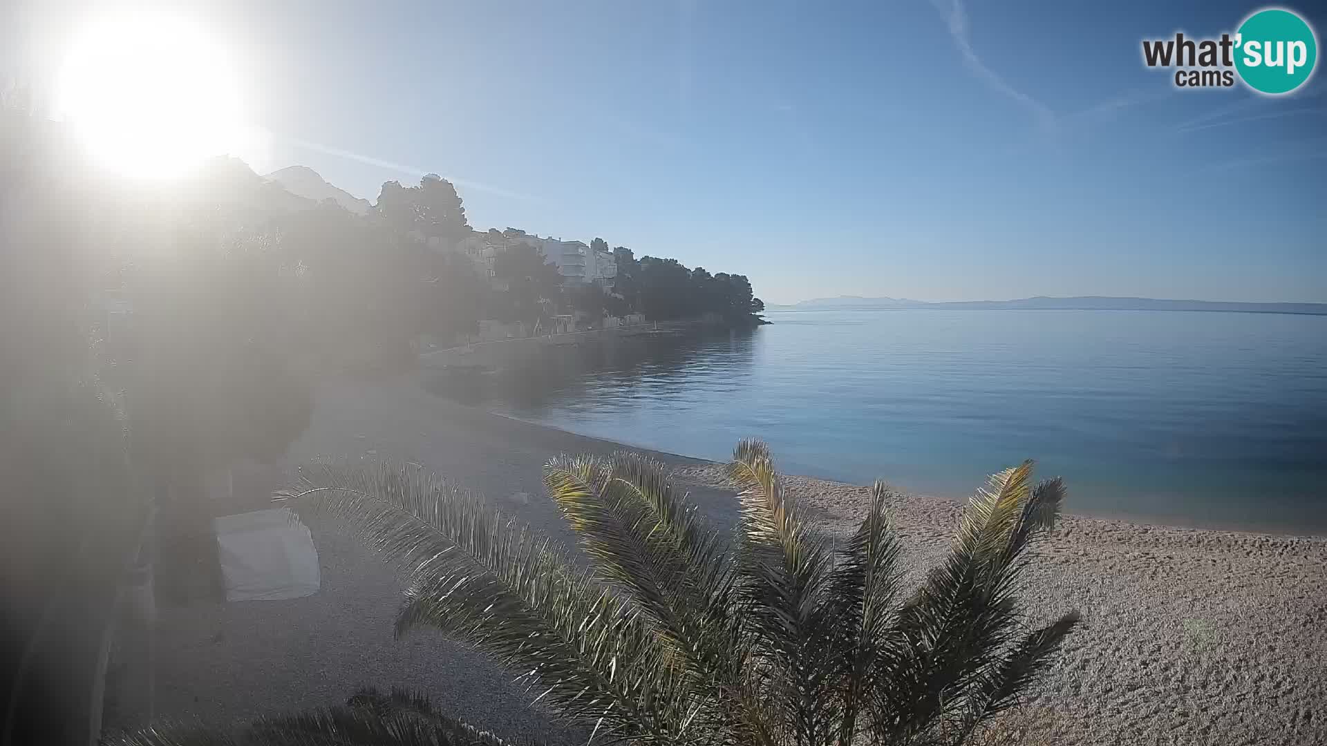 Webcam Spiaggia Lučica Brela – Vista live sulla costa adriatica