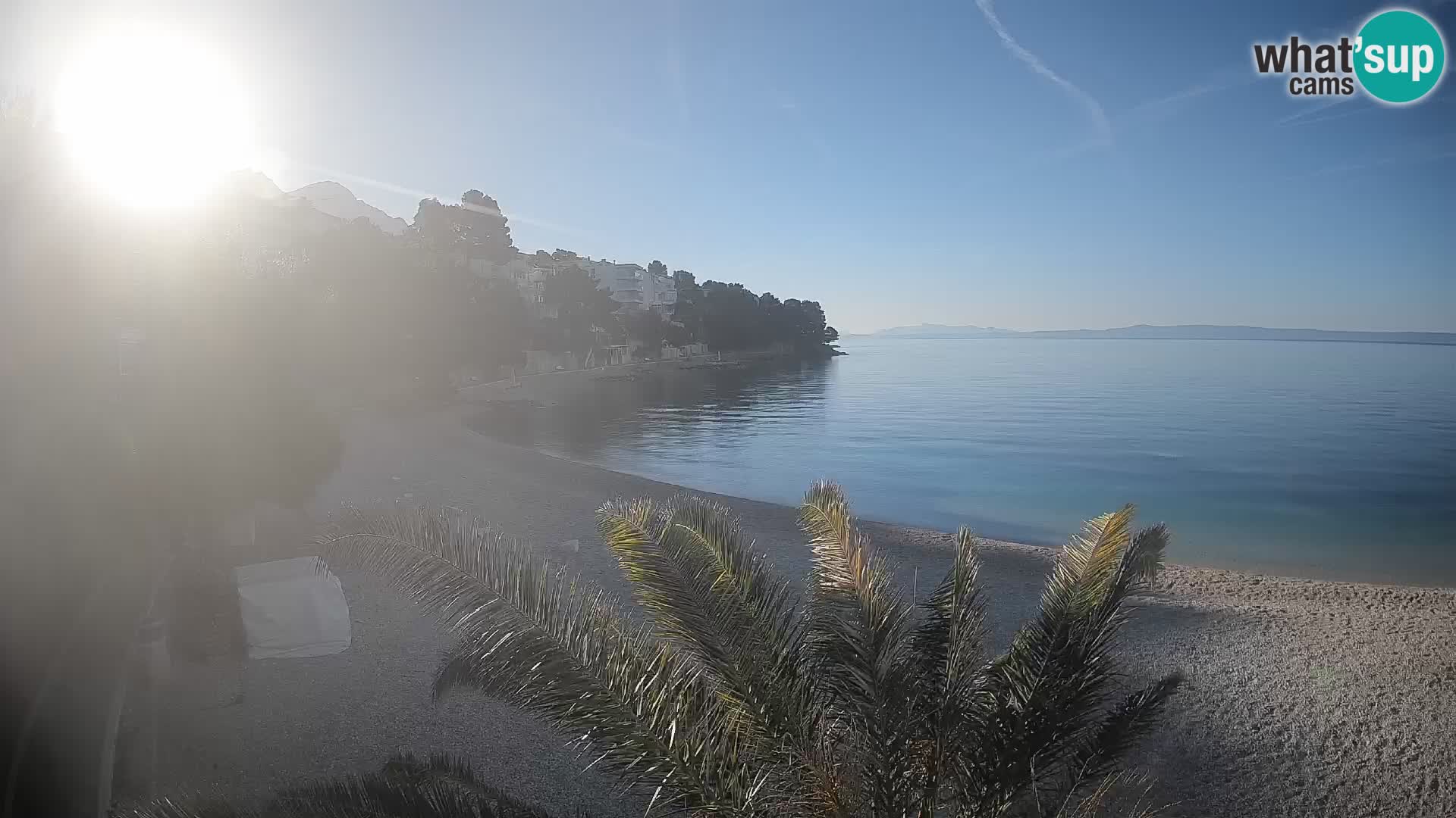 Webcam Lučica Strand Beach Brela – Liveblick von der Adriaküste