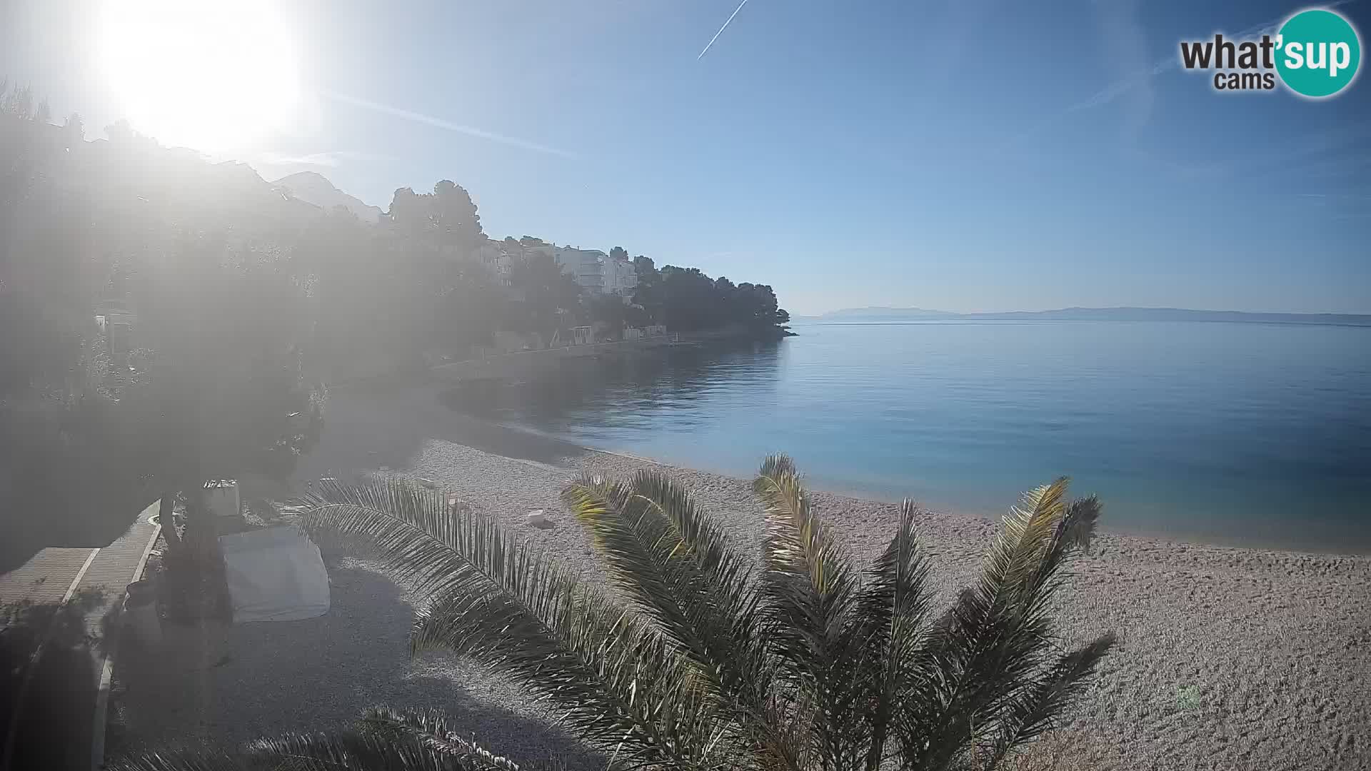 Webcam Plage Lučica Brela – Vue en direct sur la côte adriatique