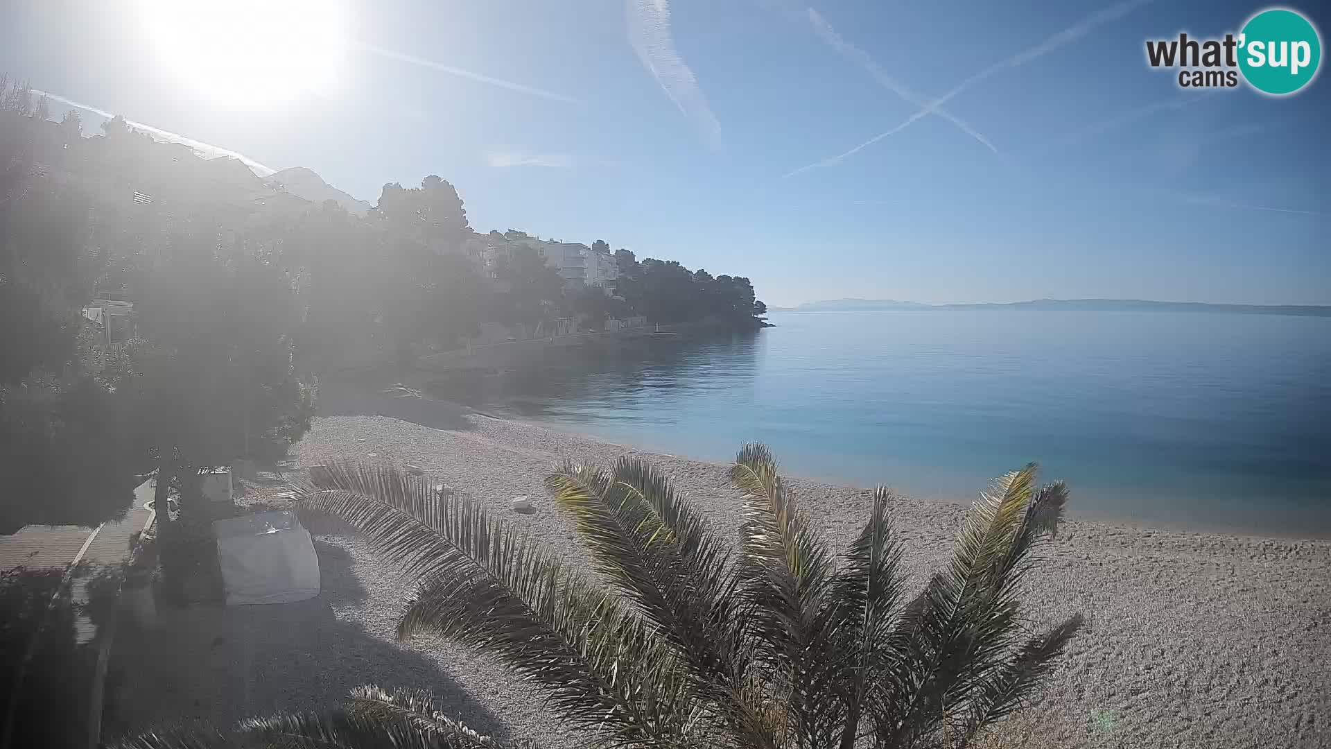 Webcam Spiaggia Lučica Brela – Vista live sulla costa adriatica