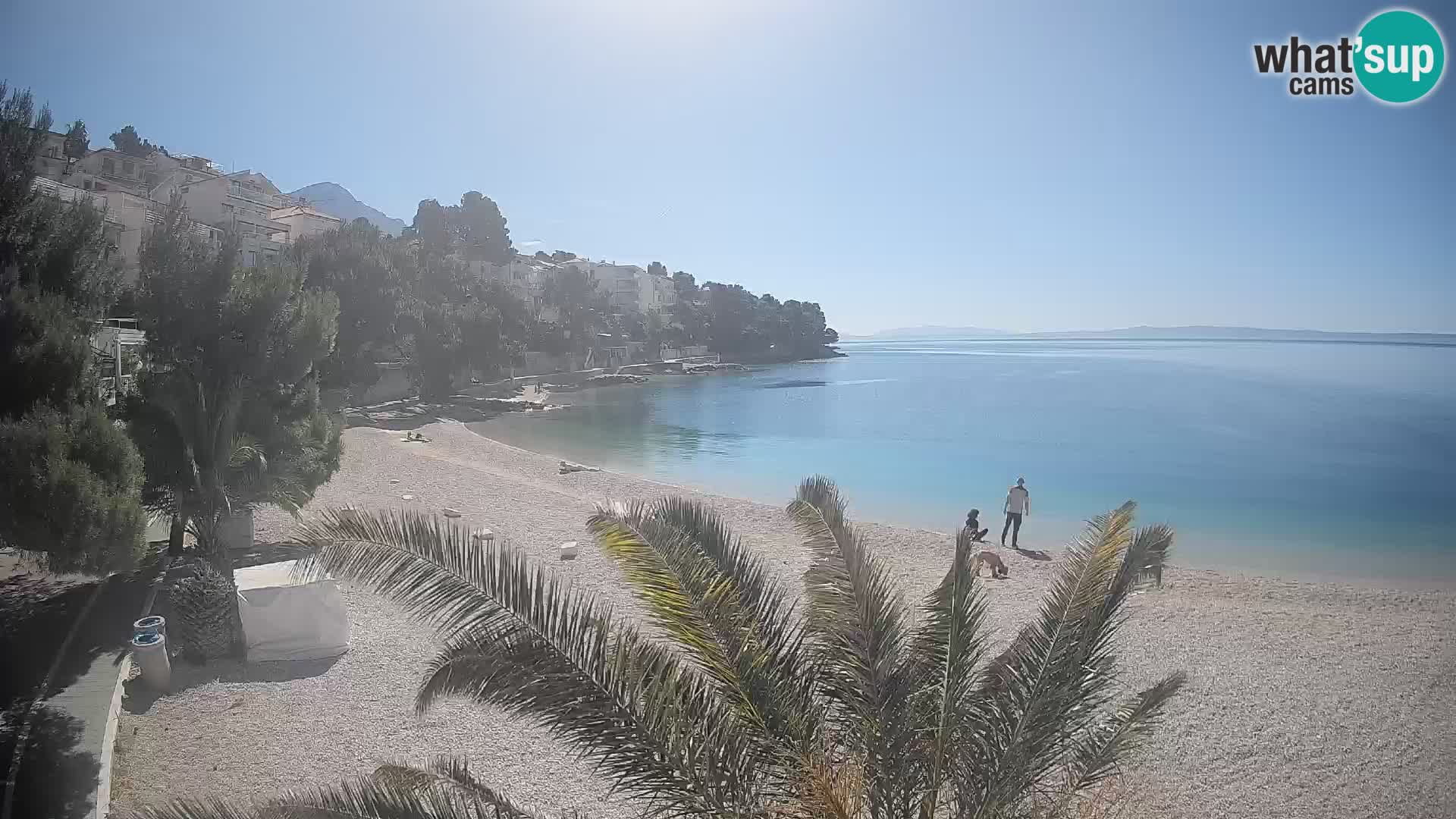 Webcam Spiaggia Lučica Brela – Vista live sulla costa adriatica