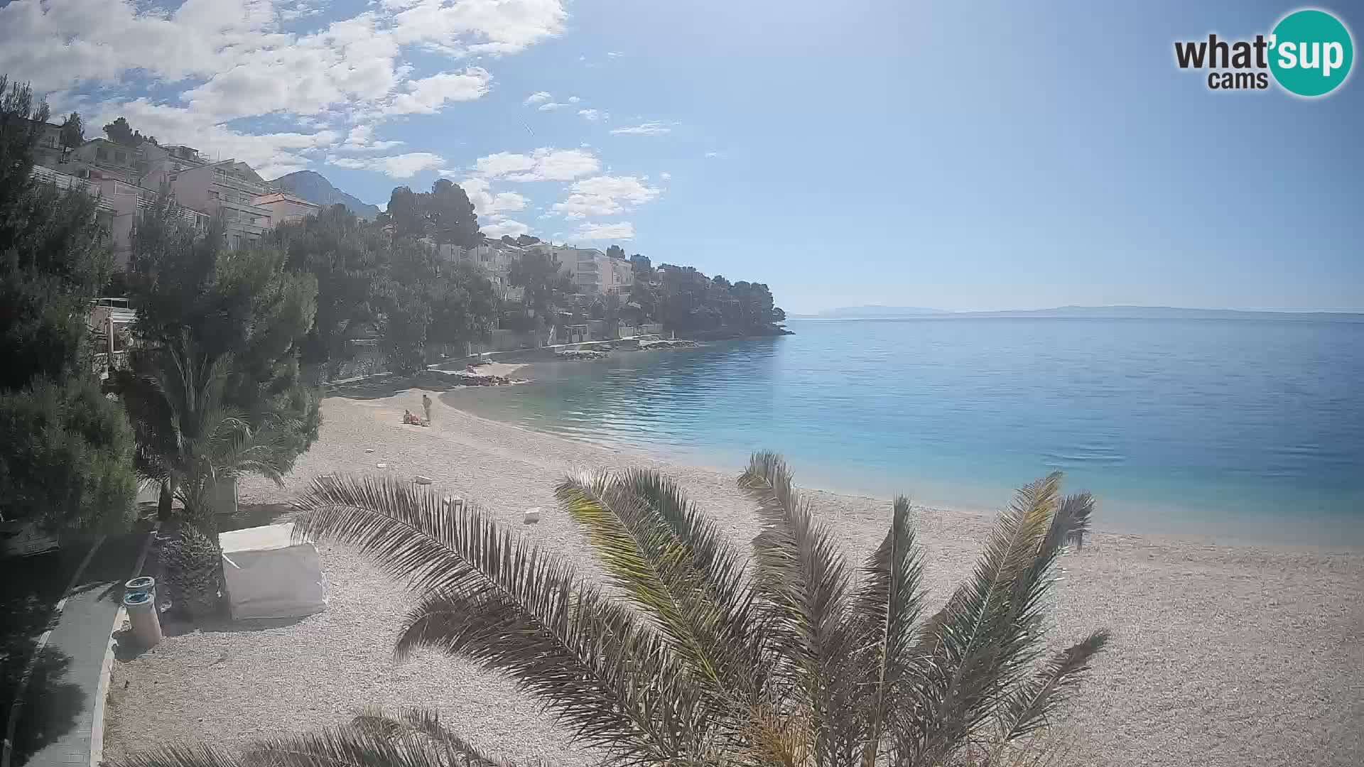 Webcam Spiaggia Lučica Brela – Vista live sulla costa adriatica