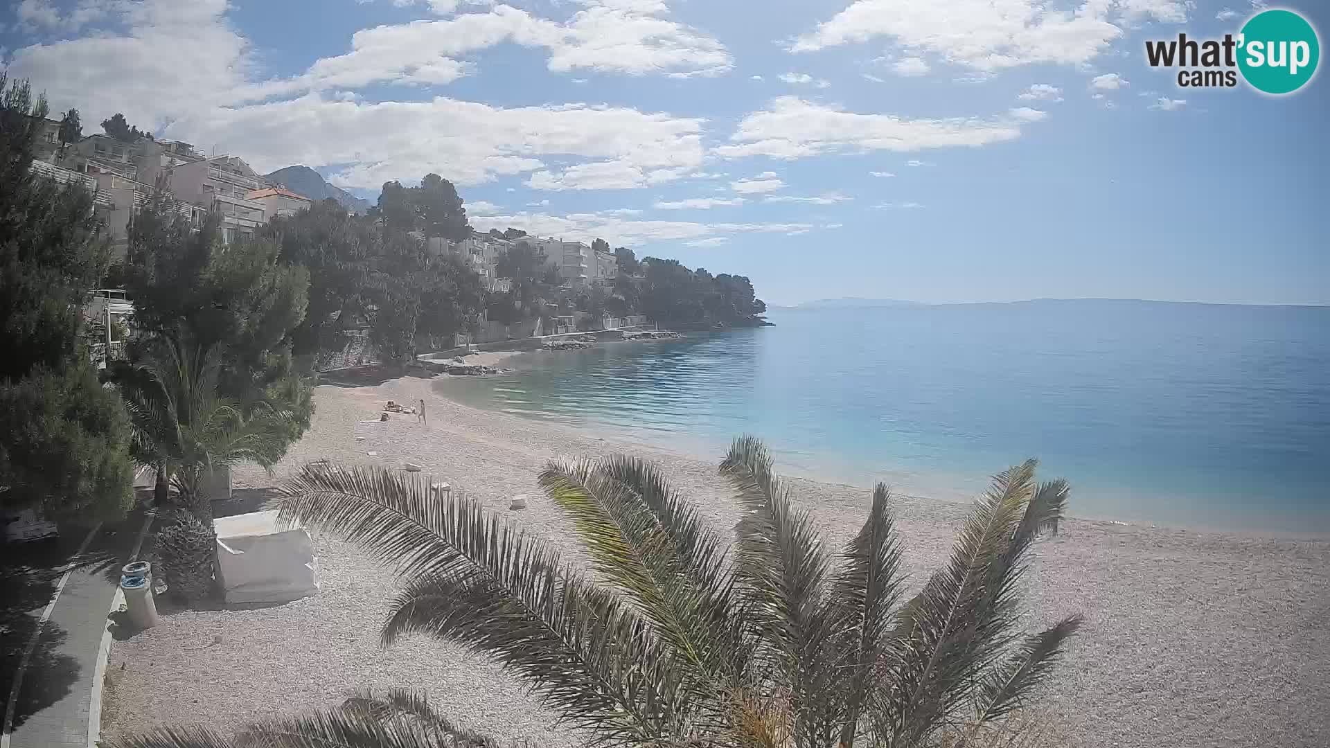 Webcam Spiaggia Lučica Brela – Vista live sulla costa adriatica